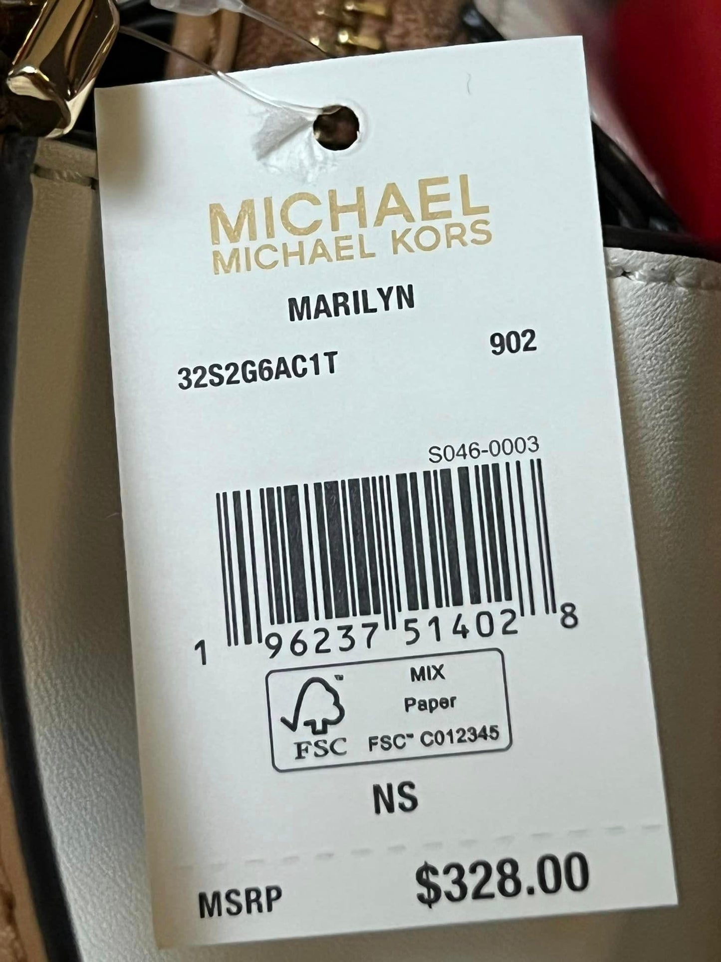 Michael Kors Marilyn Small Color-Block Saffiano Leather Crossbody Bag