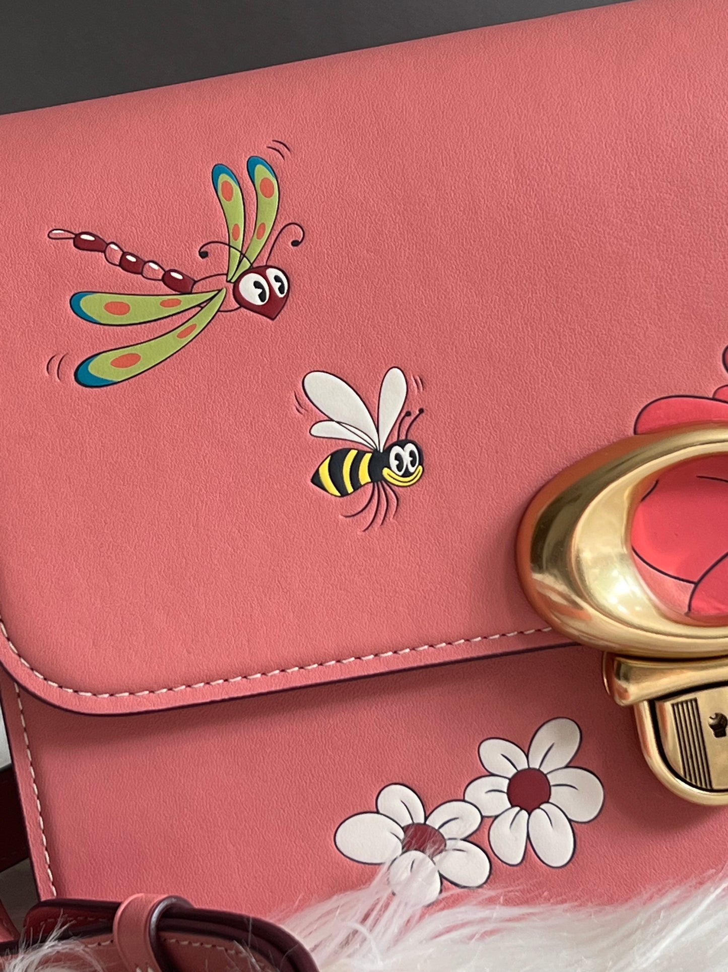Disney X Coach Studio Shoulder Bag with Mickey Mouse and Flowers