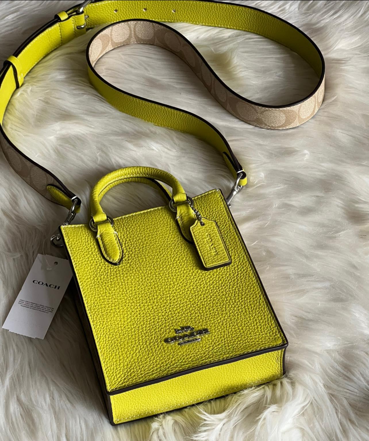 Coach North South Mini Tote with Signature Canvas