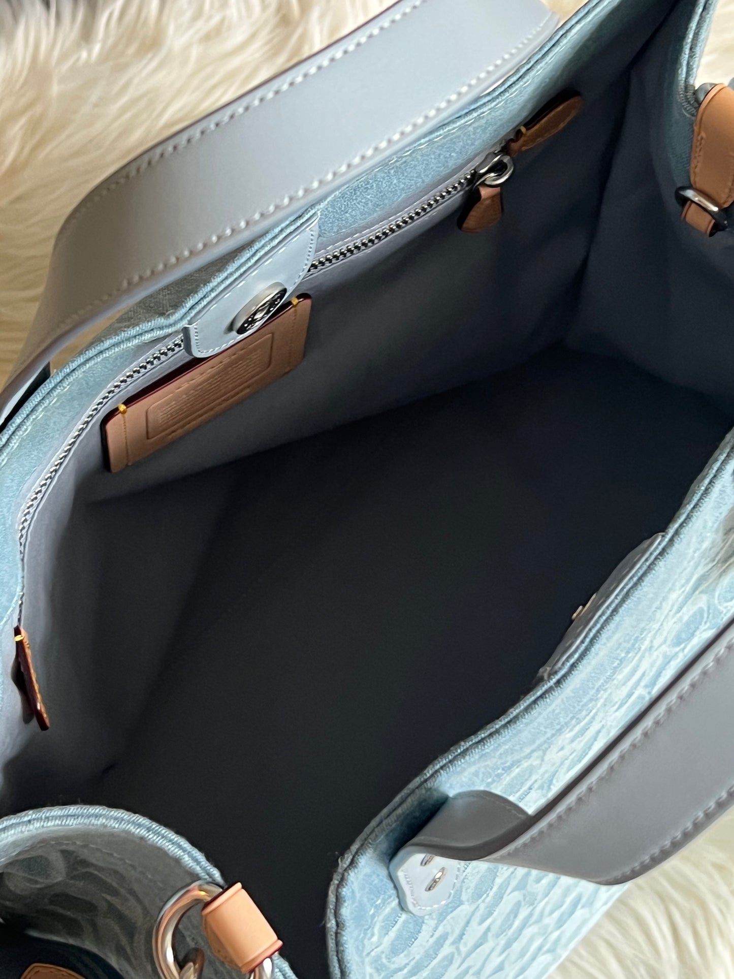 Coach Field Tote 40 in Signature Denim