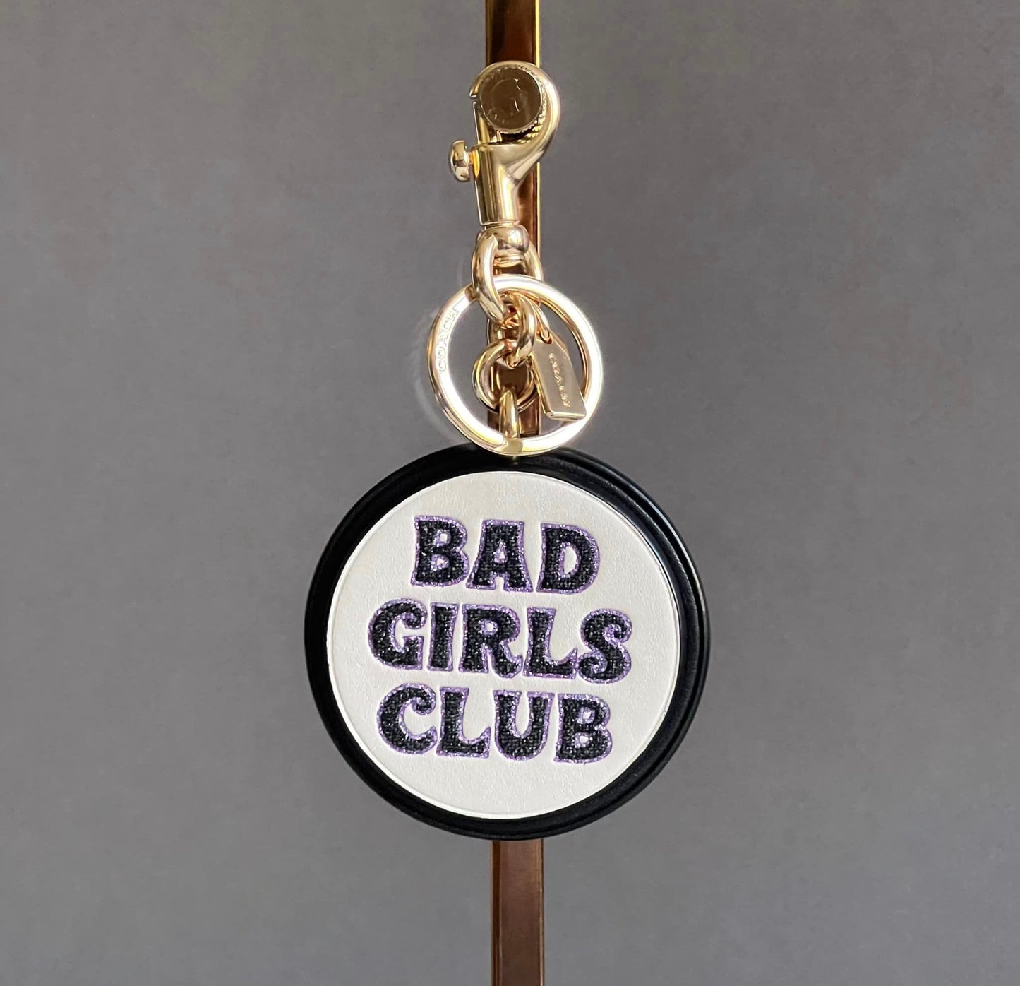 Coach Bad Girls Club Bag Charm In Signature Canvas