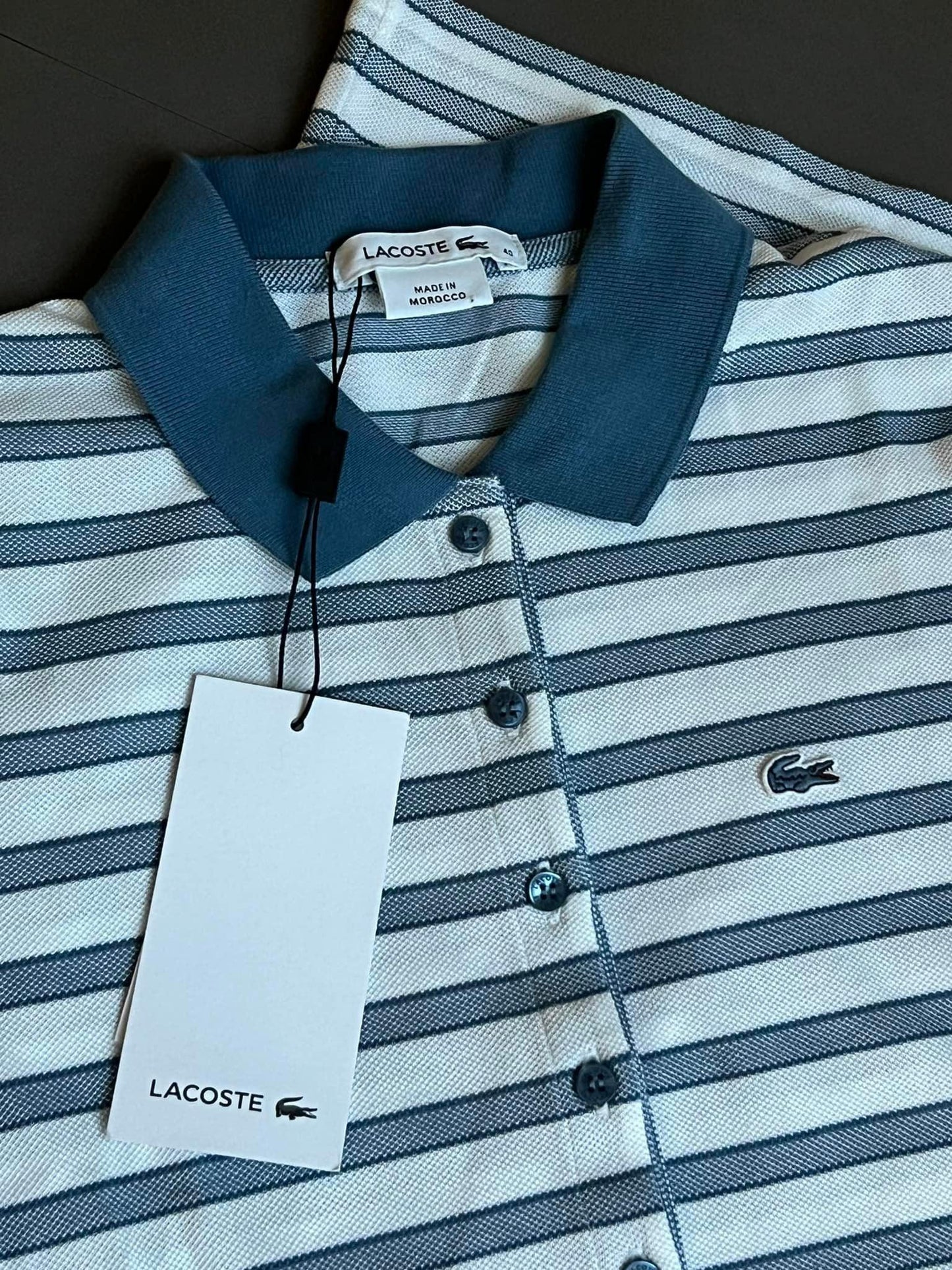 Lacoste Striped Pique Dress