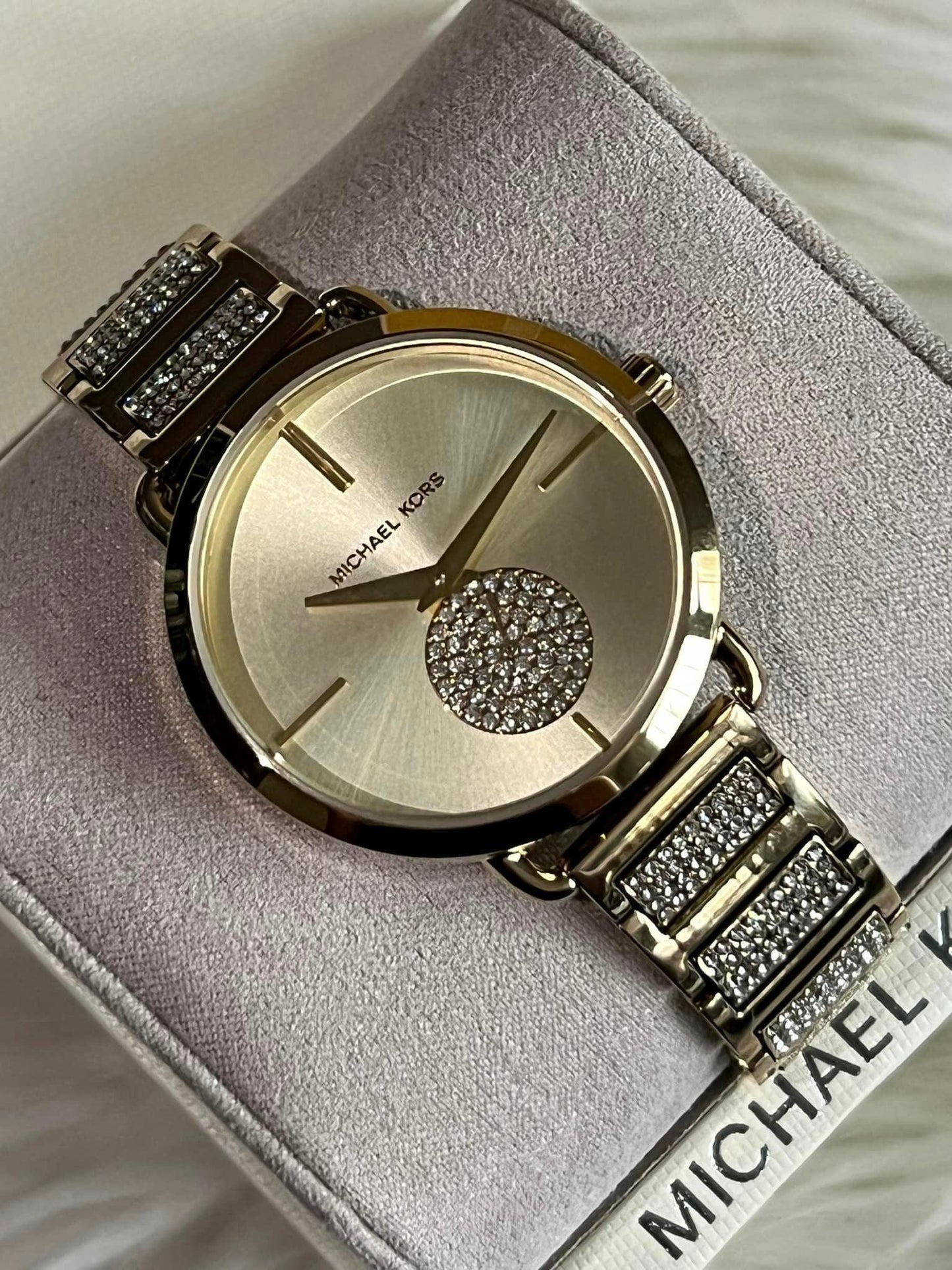 Michael Kors Women's Portia Pave Gold Dial Watch