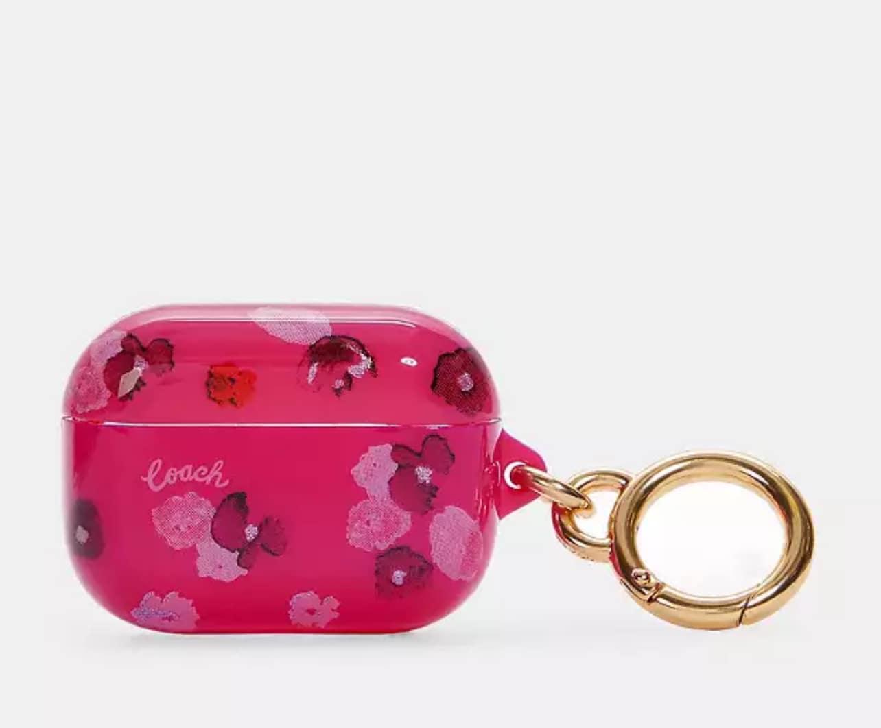 Coach Airpods Pro Case With Halftone Floral Print