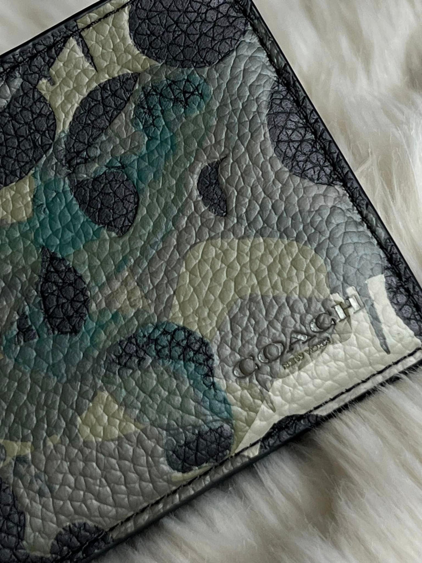 Coach Men’s Slim Billfold Wallet With Camo Print