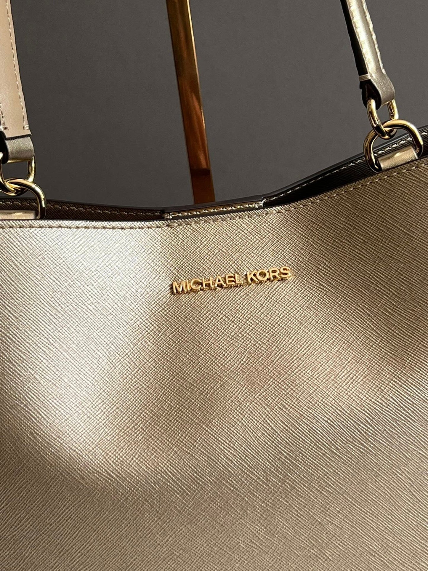 Michael Kors Pratt Medium Metallic Shoulder Bag