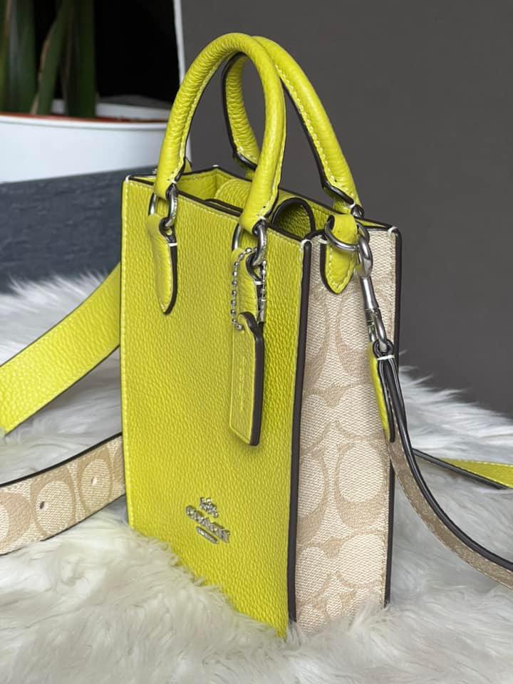 Coach North South Mini Tote with Signature Canvas