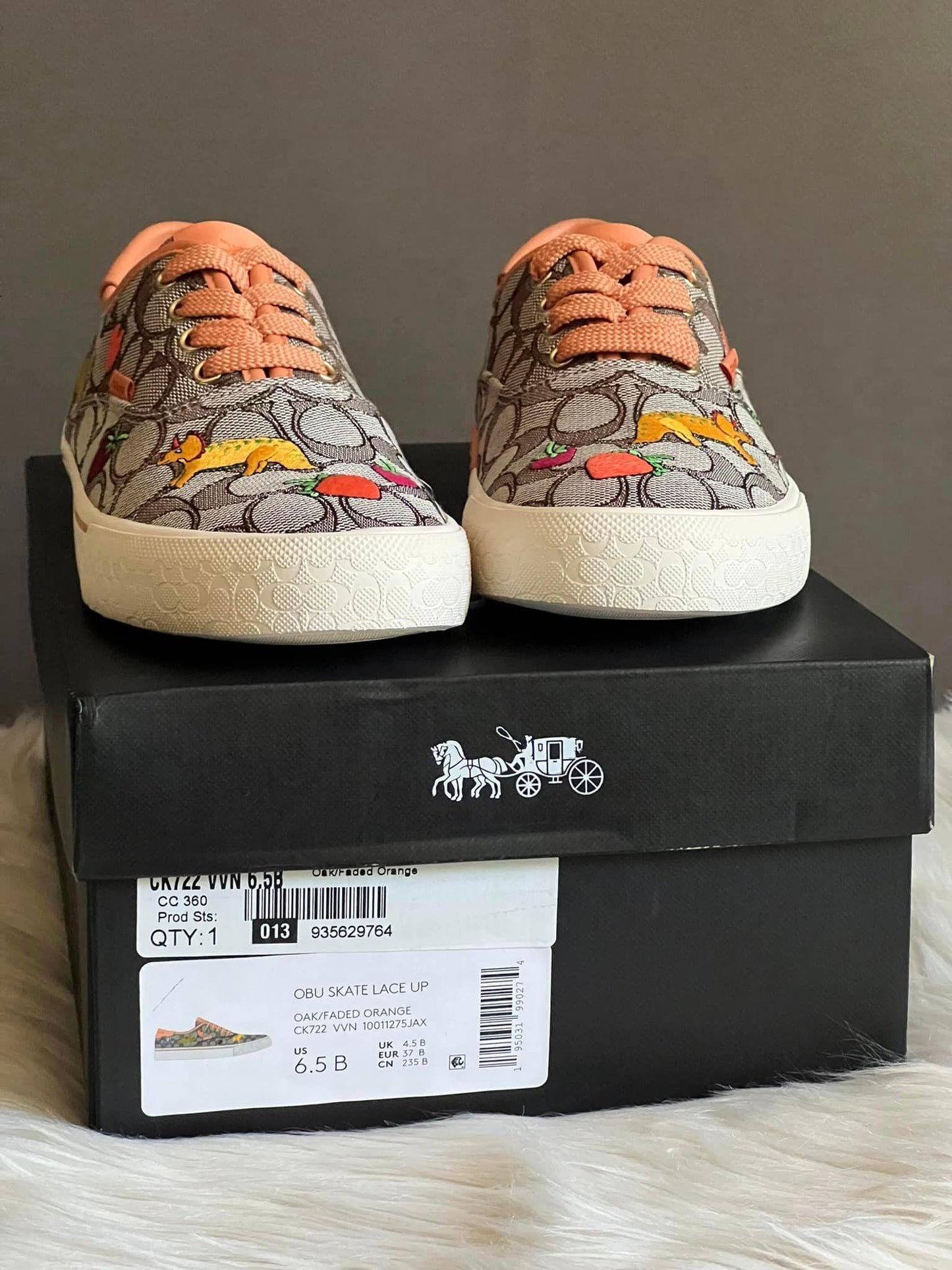 Coach X Observed By Us Skate Lace Up Sneaker In Signature Jacquard