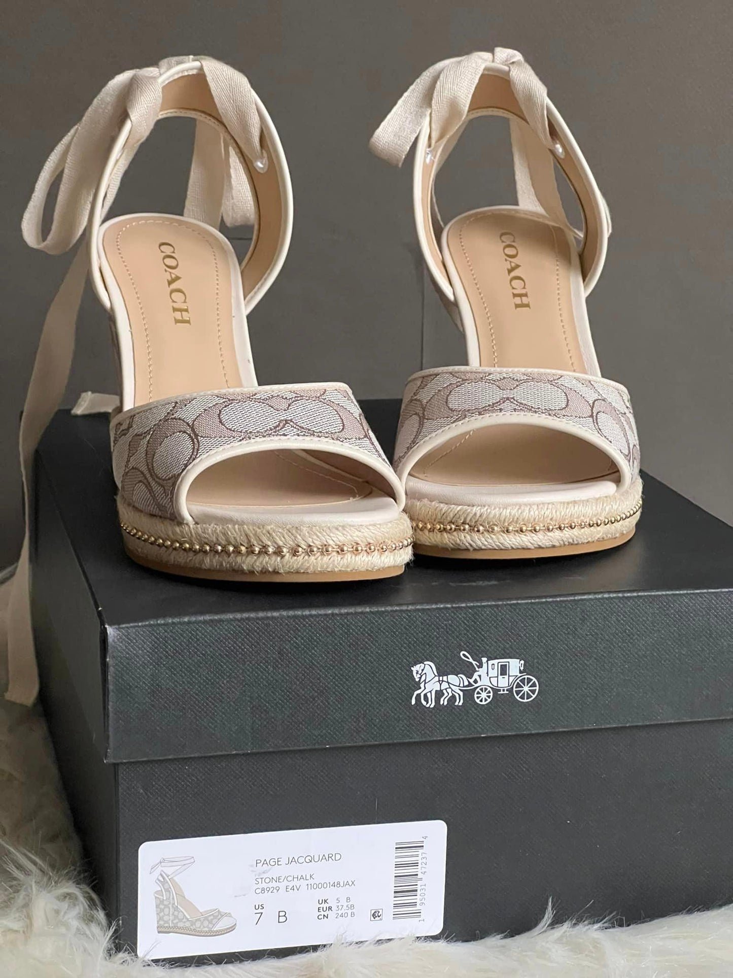 Coach Page Wedge in Recycled Signature Jacquard
