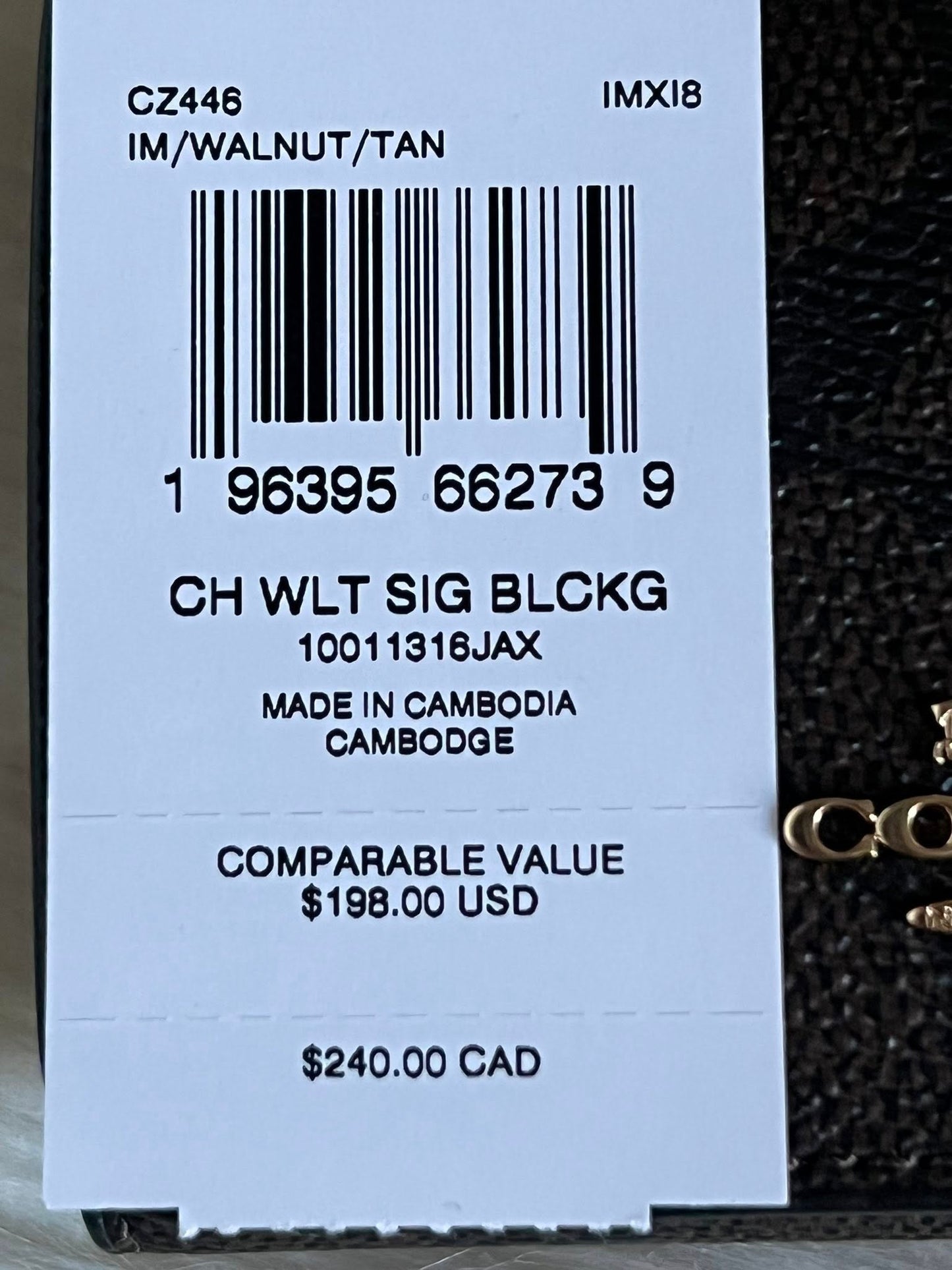 Coach Card Holder Wallet In Blocked Signature Canvas