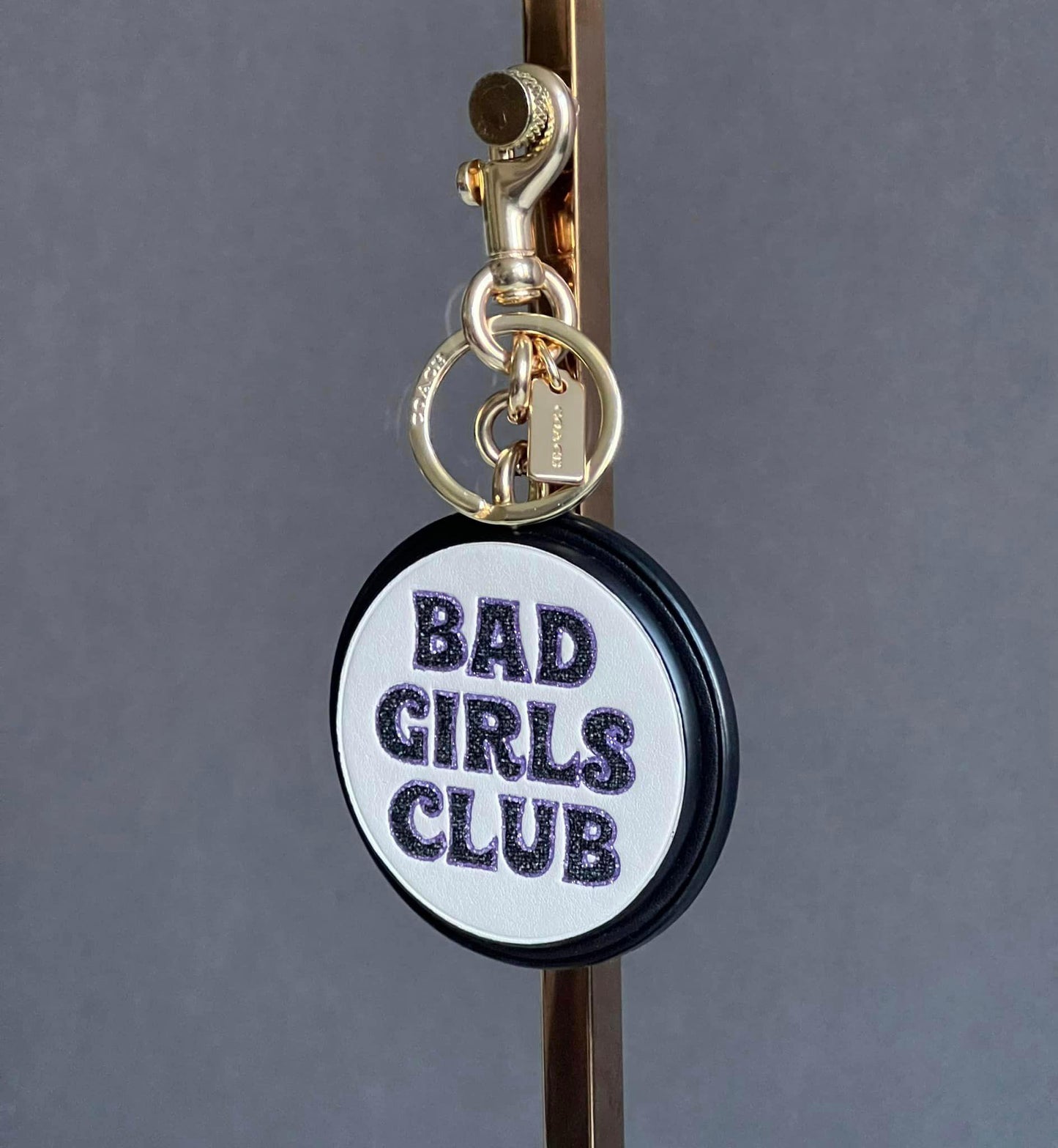 Coach Bad Girls Club Bag Charm In Signature Canvas
