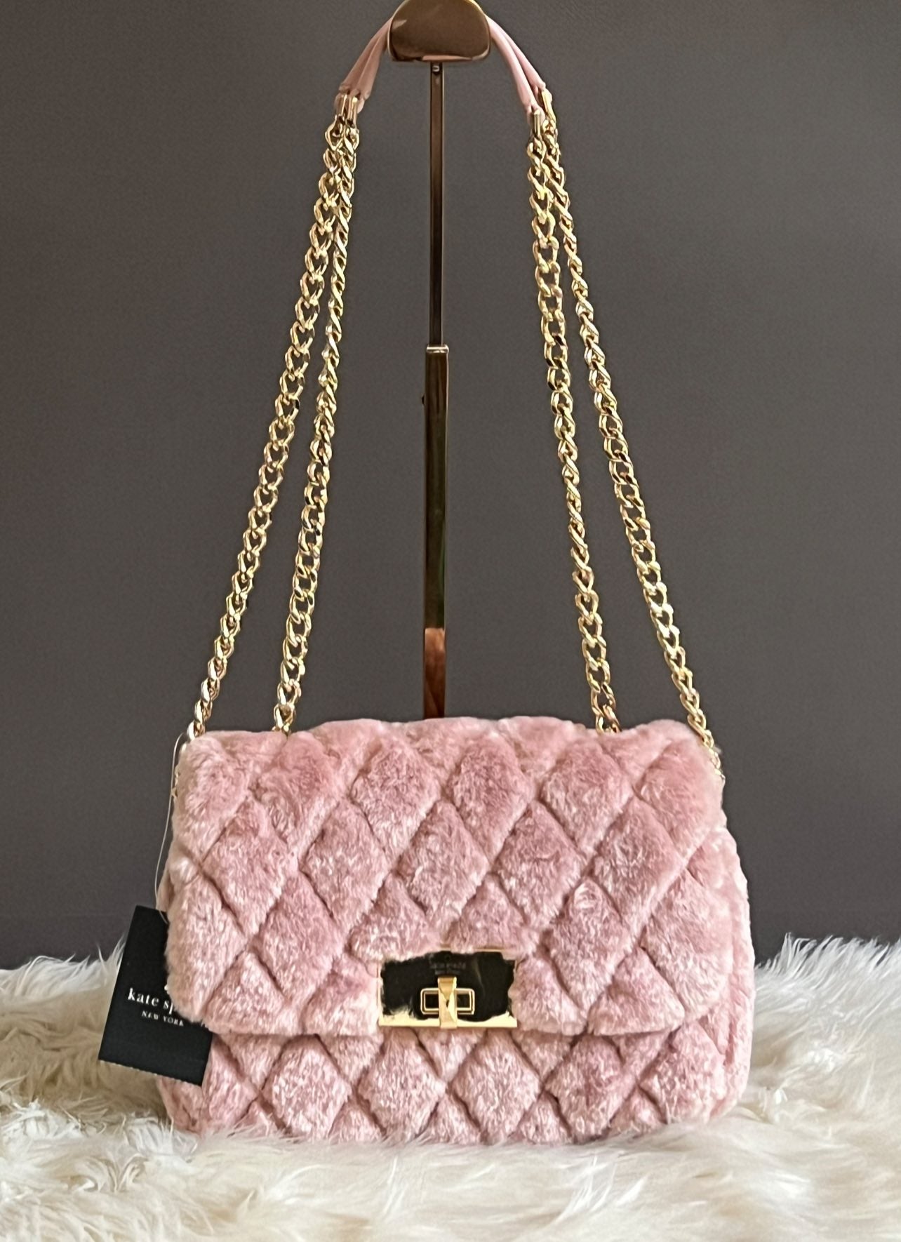 Kate Spade Carey Faux Fur Small Flap Crossbody