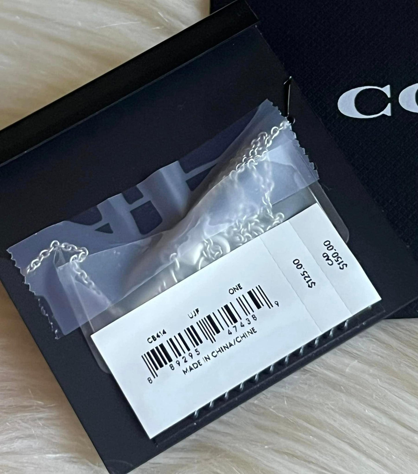 Coach Signature Enamel Necklace