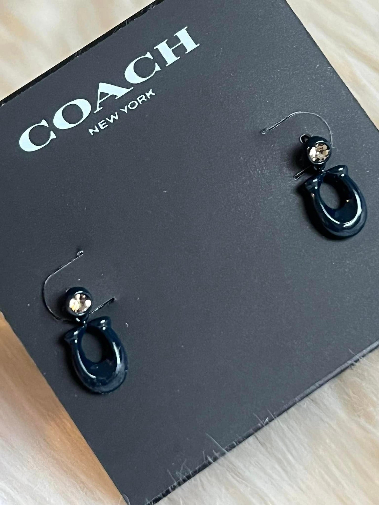 Coach Signature Enamel Earrings