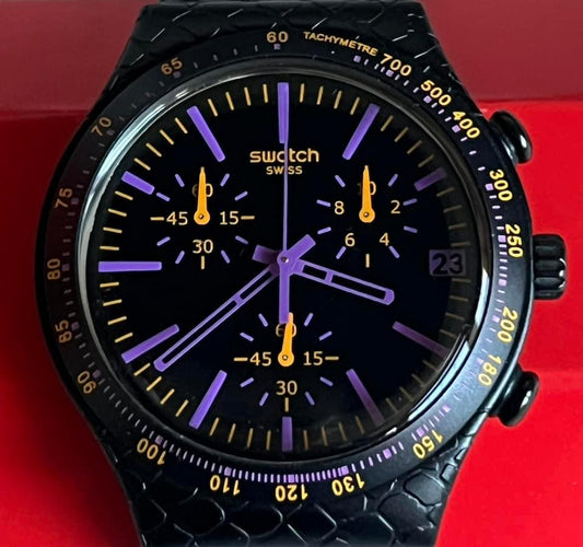 Swatch Reptile Violet Watch Swiss Made
