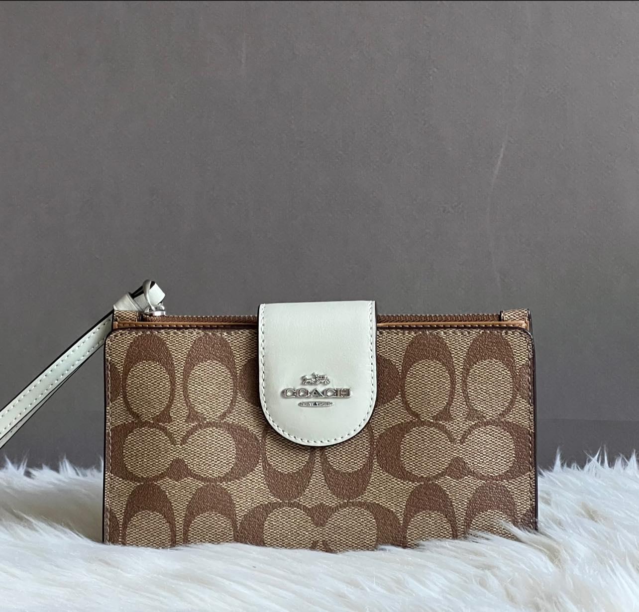 Coach Phone Wallet In Colorblock Signature Canvas
