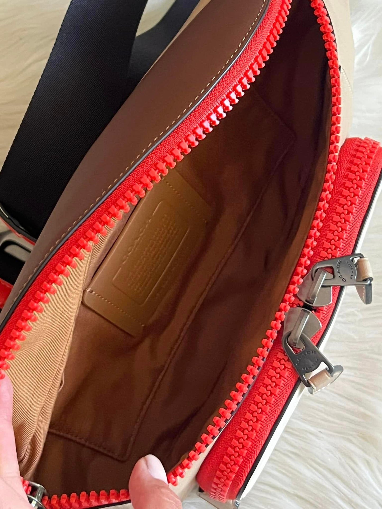 Coach Track Belt Bag in Colorblock with Coach Stamp