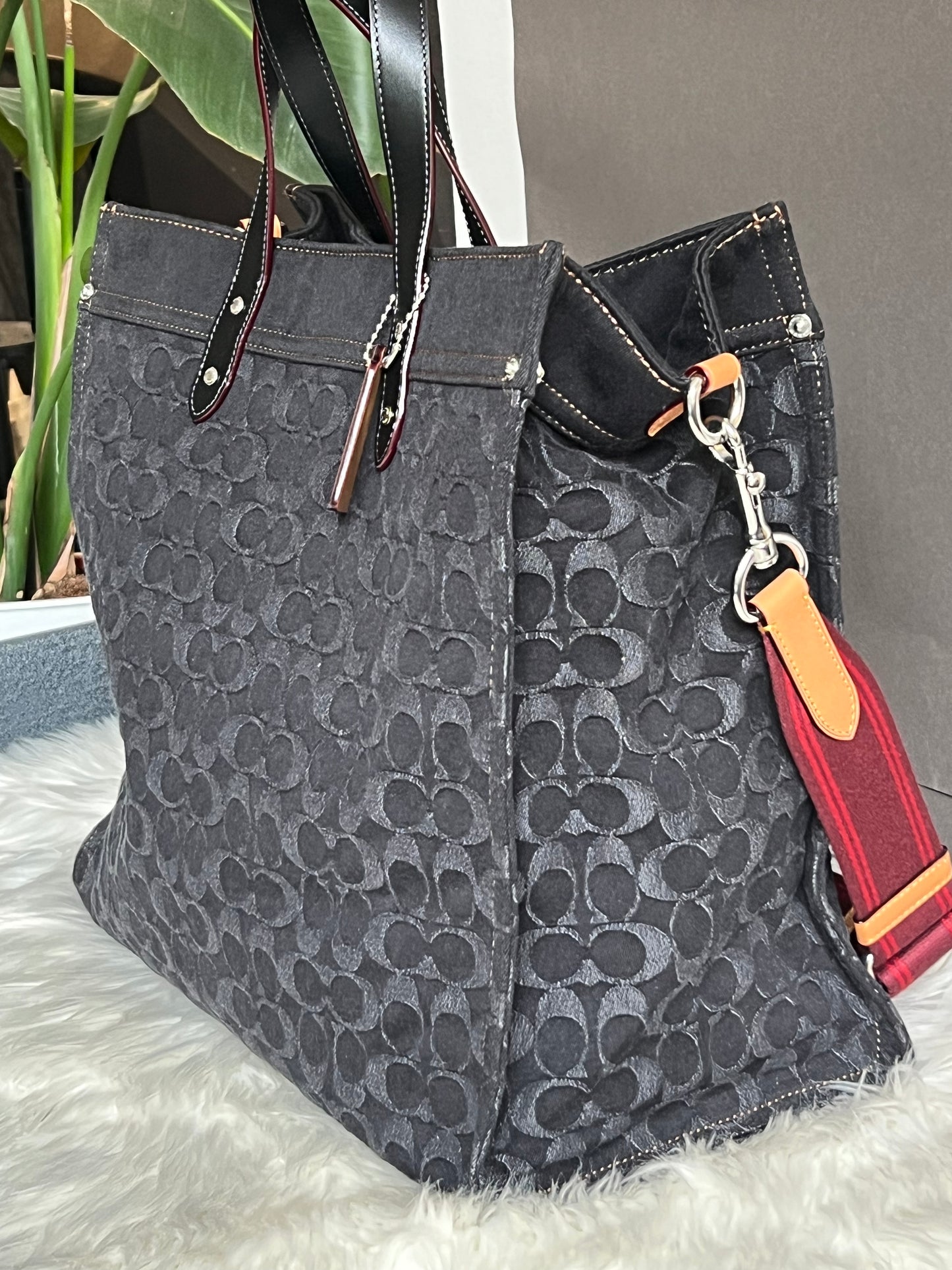 Coach Field Tote 40 in Signature Denim