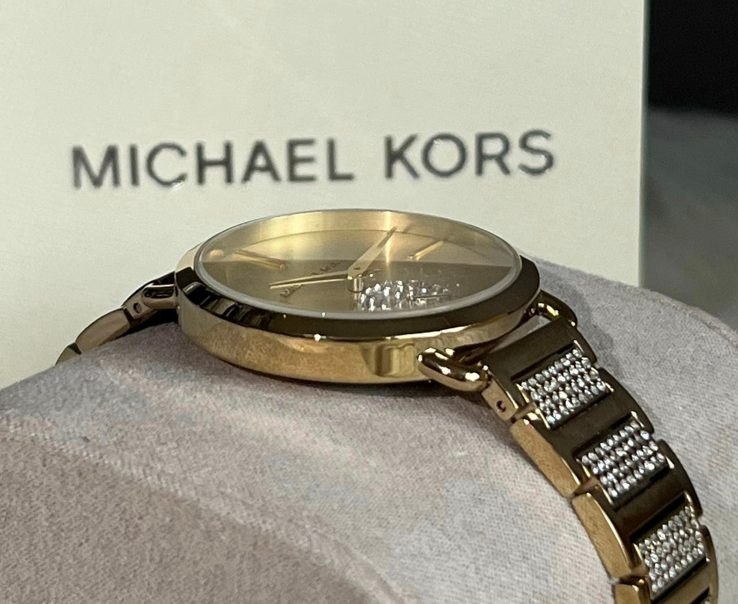 Michael Kors Women's Portia Pave Gold Dial Watch