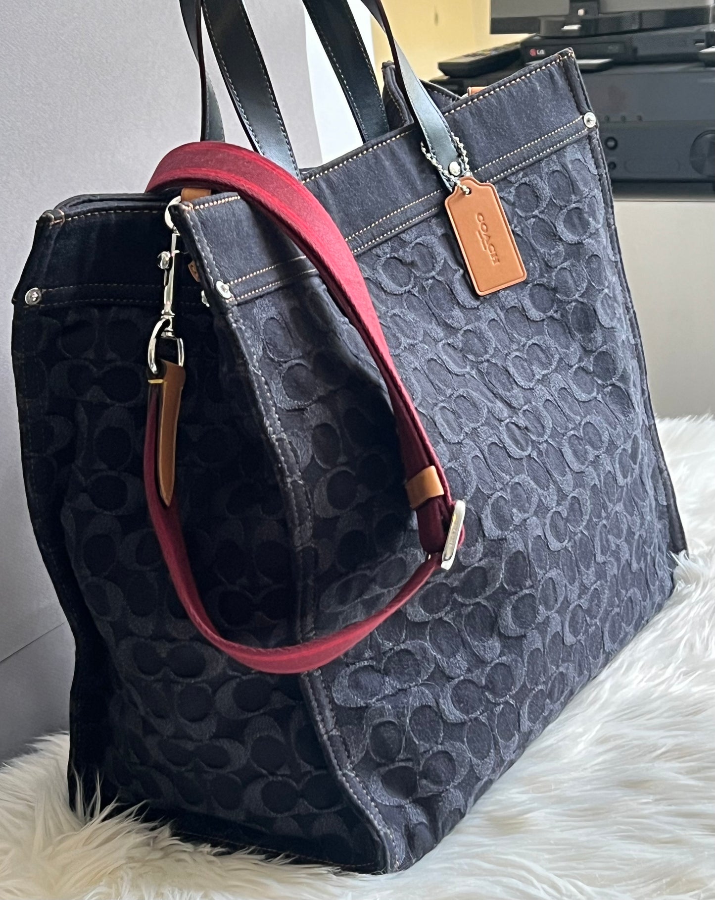 Coach Field Tote 40 in Signature Denim
