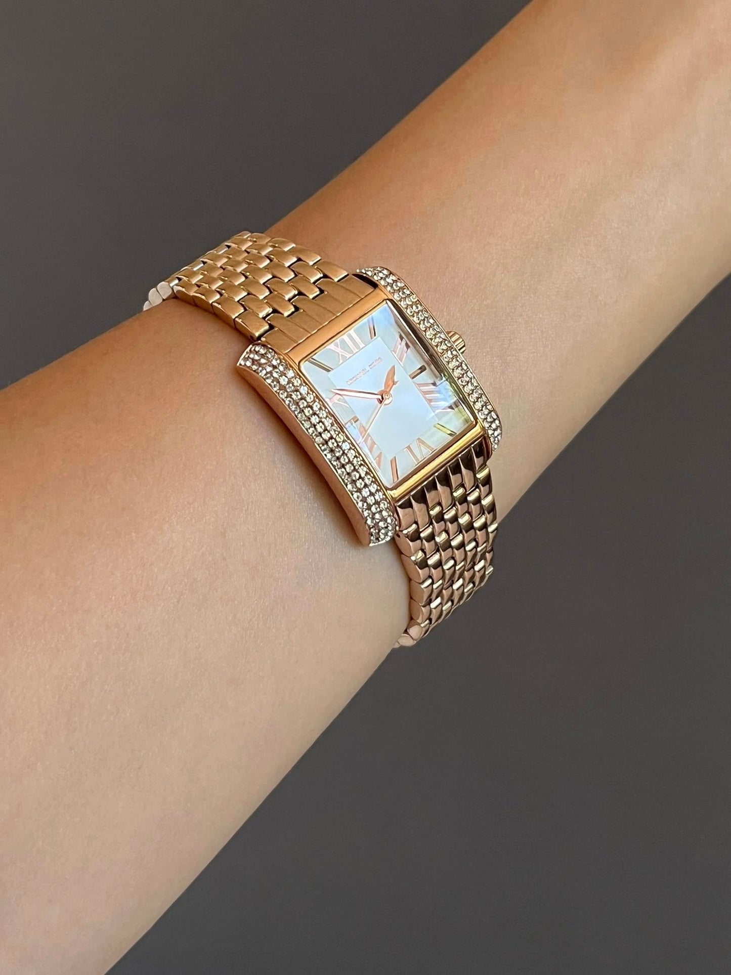 Michael Kors Women’s Emery Three-Hand Rose Gold-Tone Stainless Steel Watch