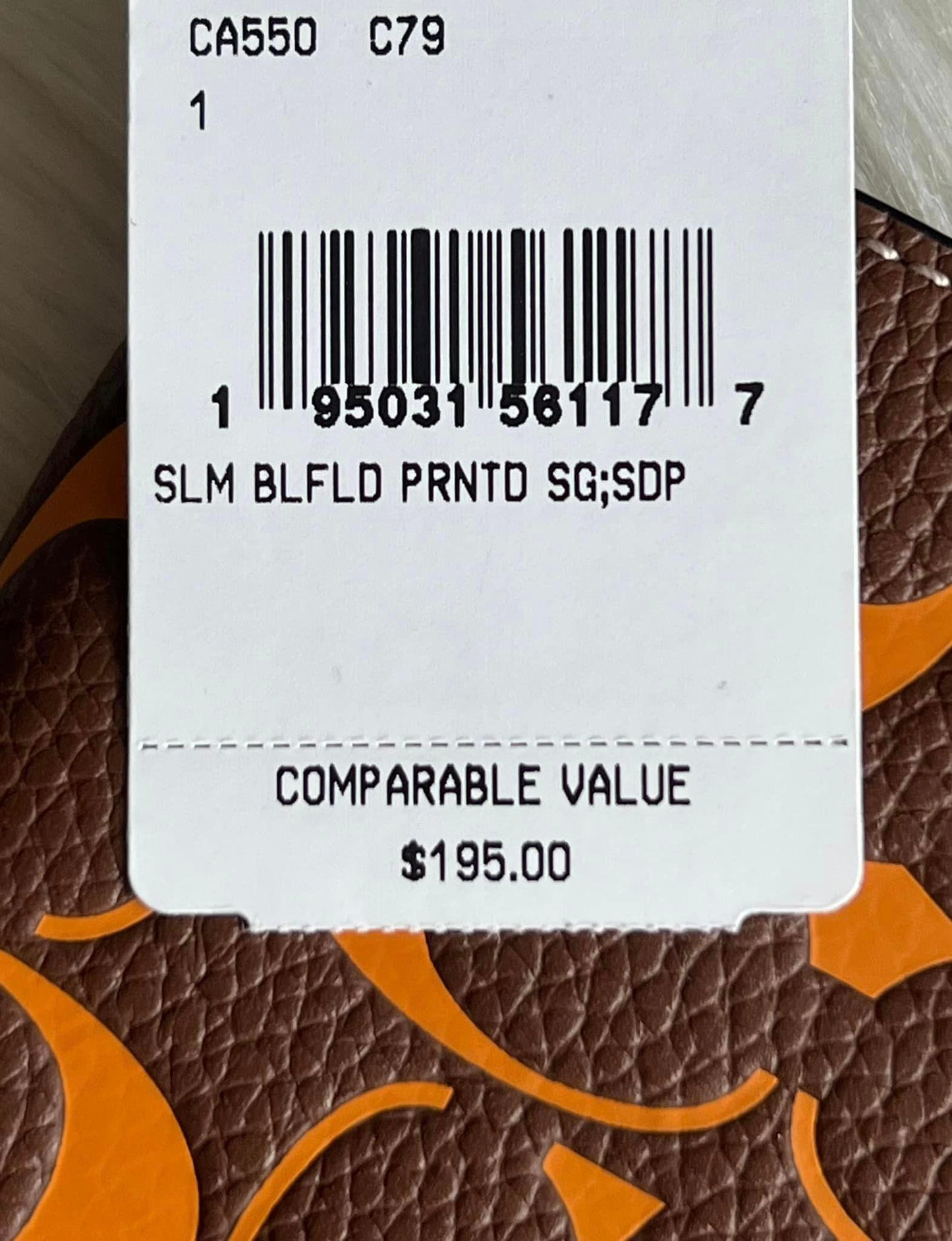 Coach Men’s Slim Billfold Wallet In Signature Leather
