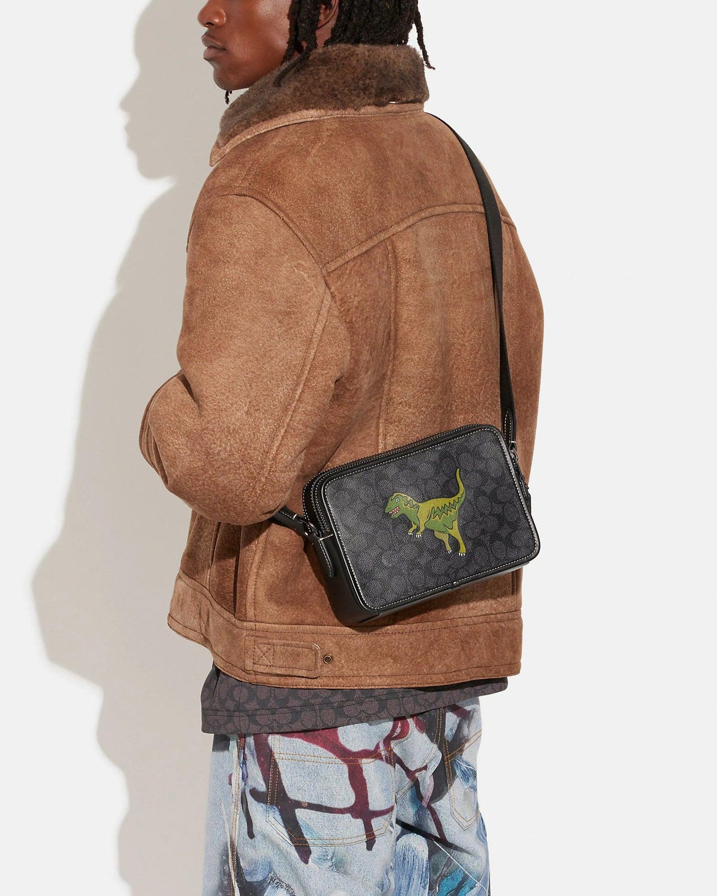 Coach Charter Crossbody 24 Signature Canvas with Rexy