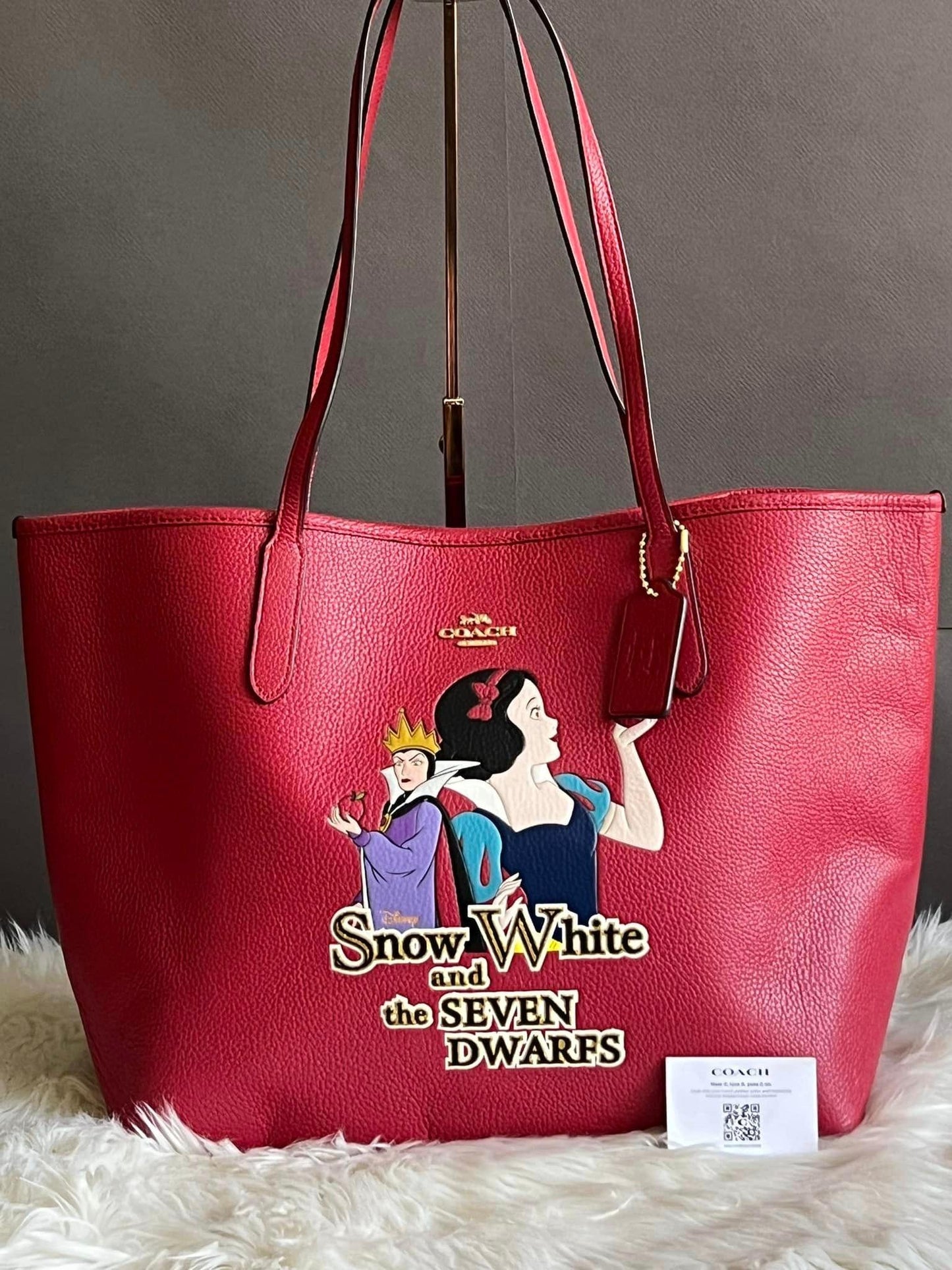 Disney X Coach City Tote with Signature Canvas Interior and Evil Queen Motif