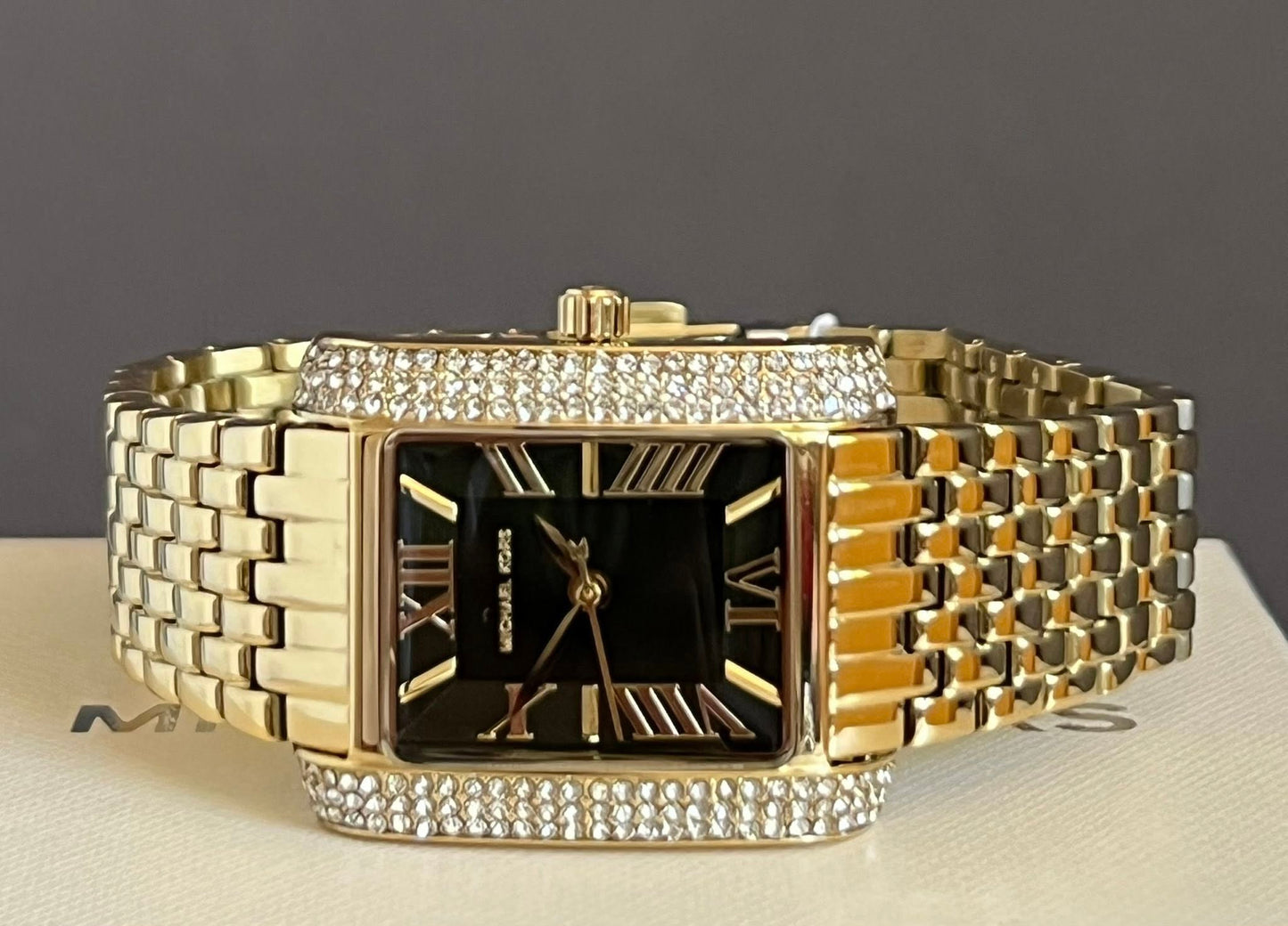 Michael Kors Women’s Emery Three-Hand Gold-Tone Stainless Steel Watch