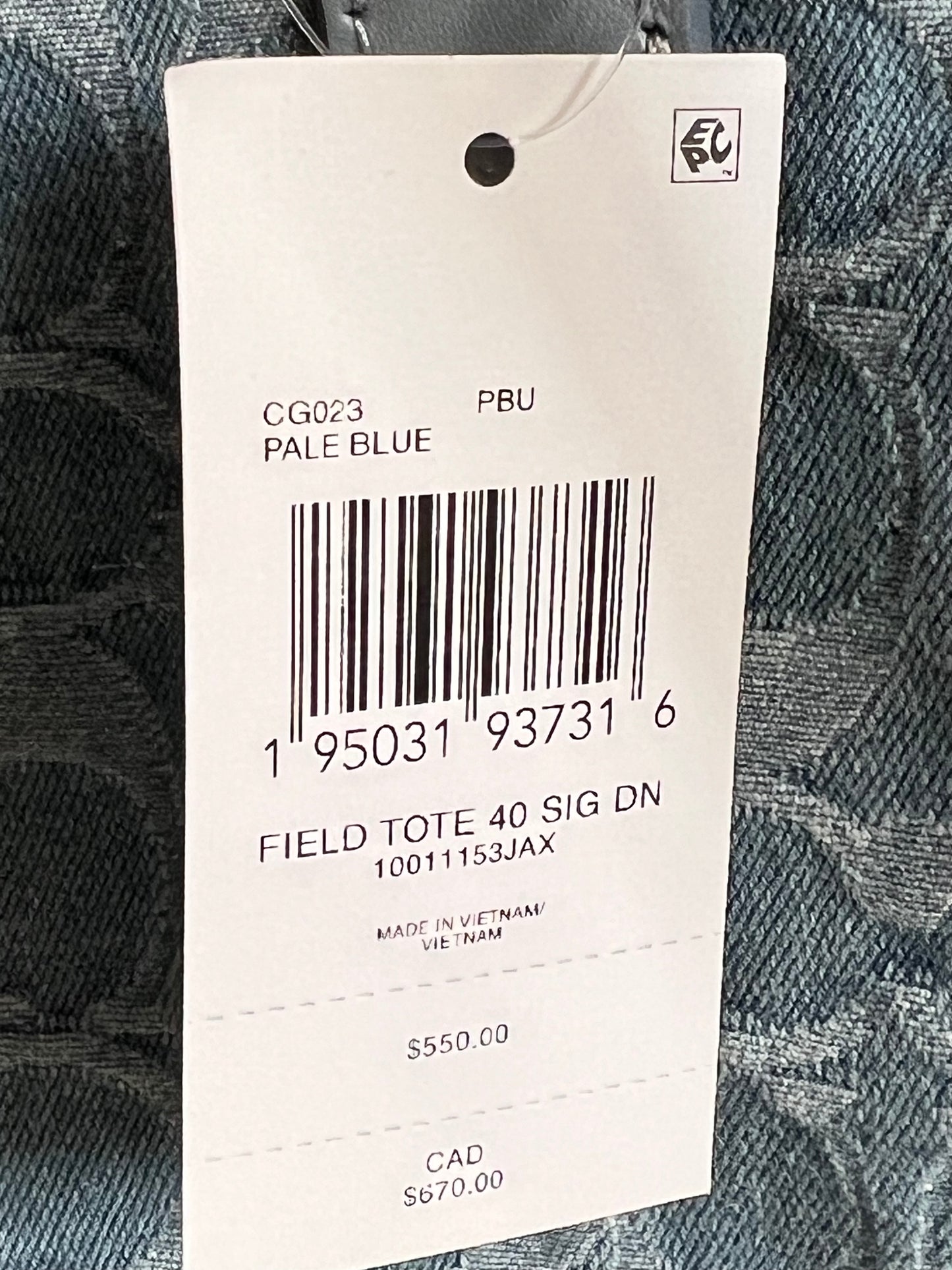 Coach Field Tote 40 in Signature Denim