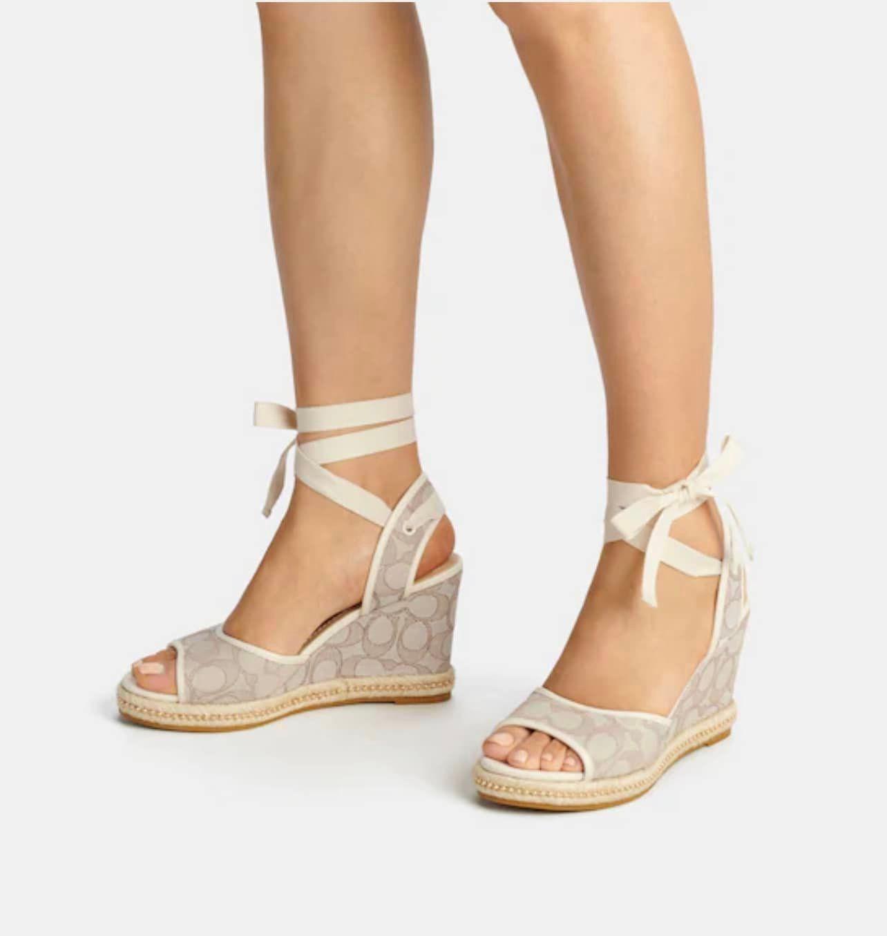 Coach Page Wedge in Recycled Signature Jacquard