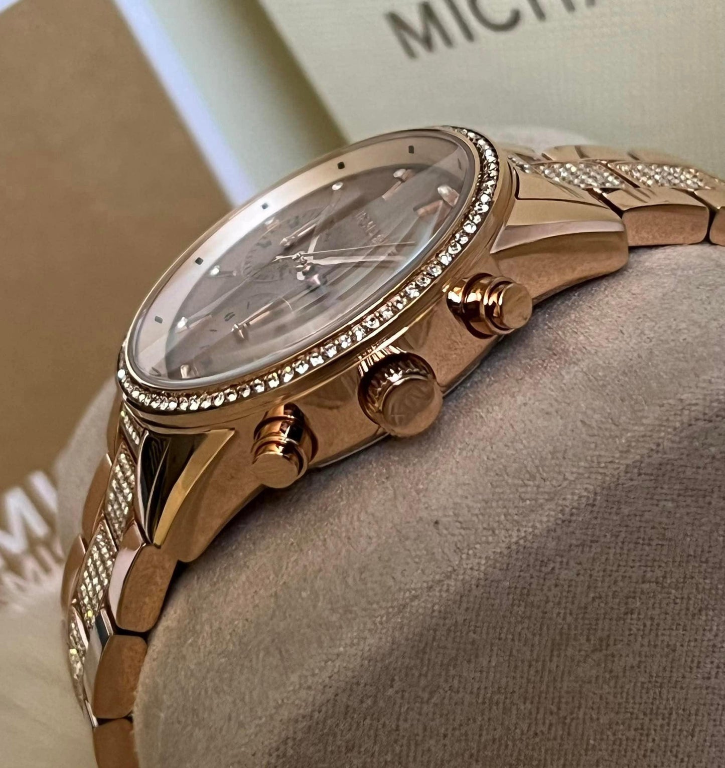 Michael Kors Women’s Ritz Pavé Rose Gold-Tone Watch