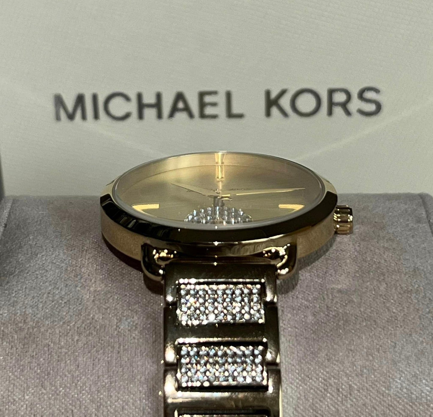 Michael Kors Women's Portia Pave Gold Dial Watch