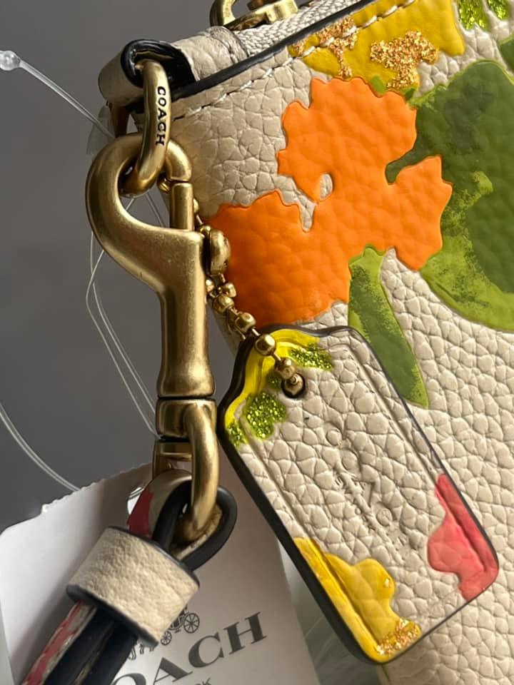 Coach Small Wristlet with Floral Print