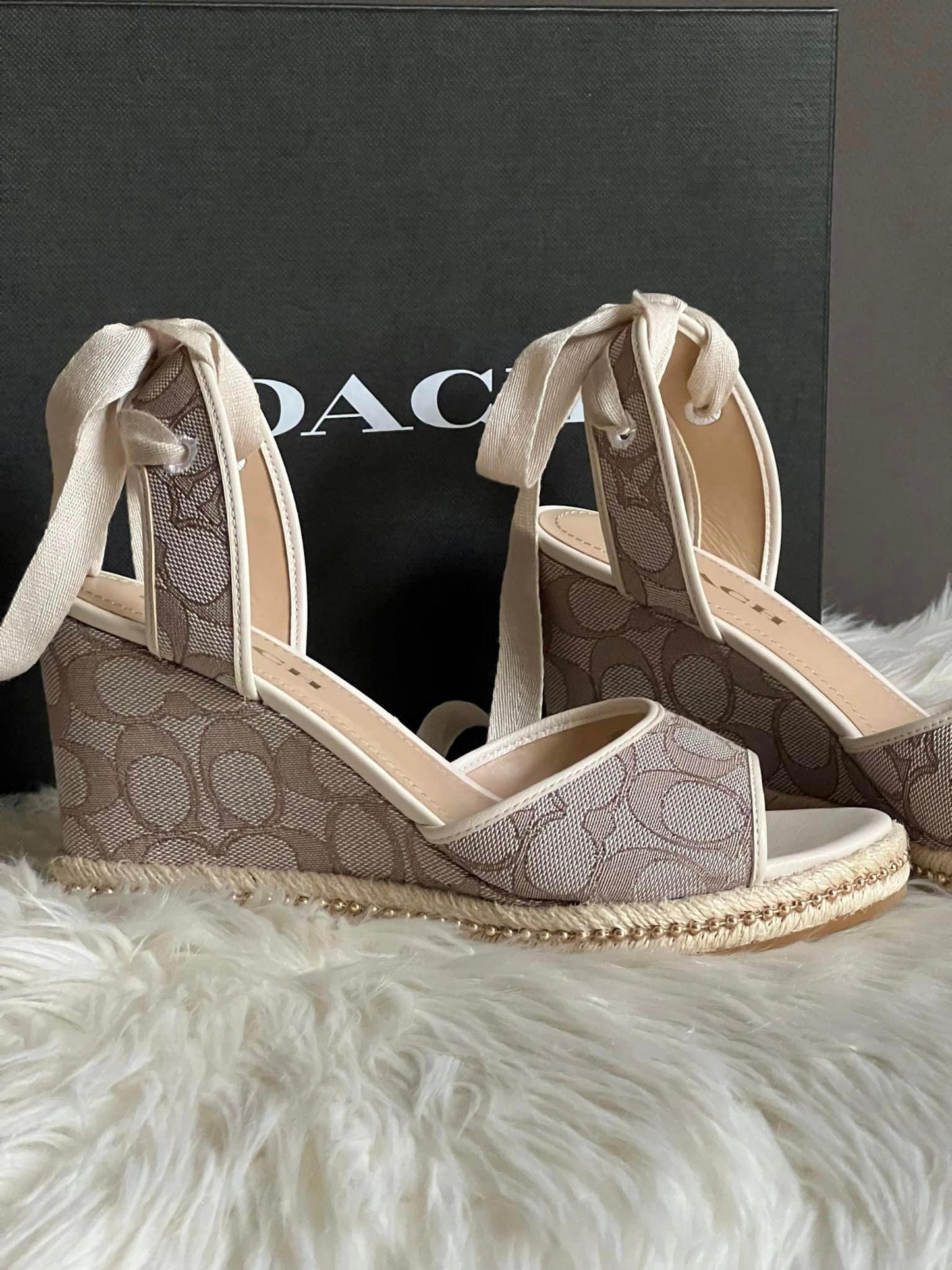 Coach Page Wedge in Recycled Signature Jacquard