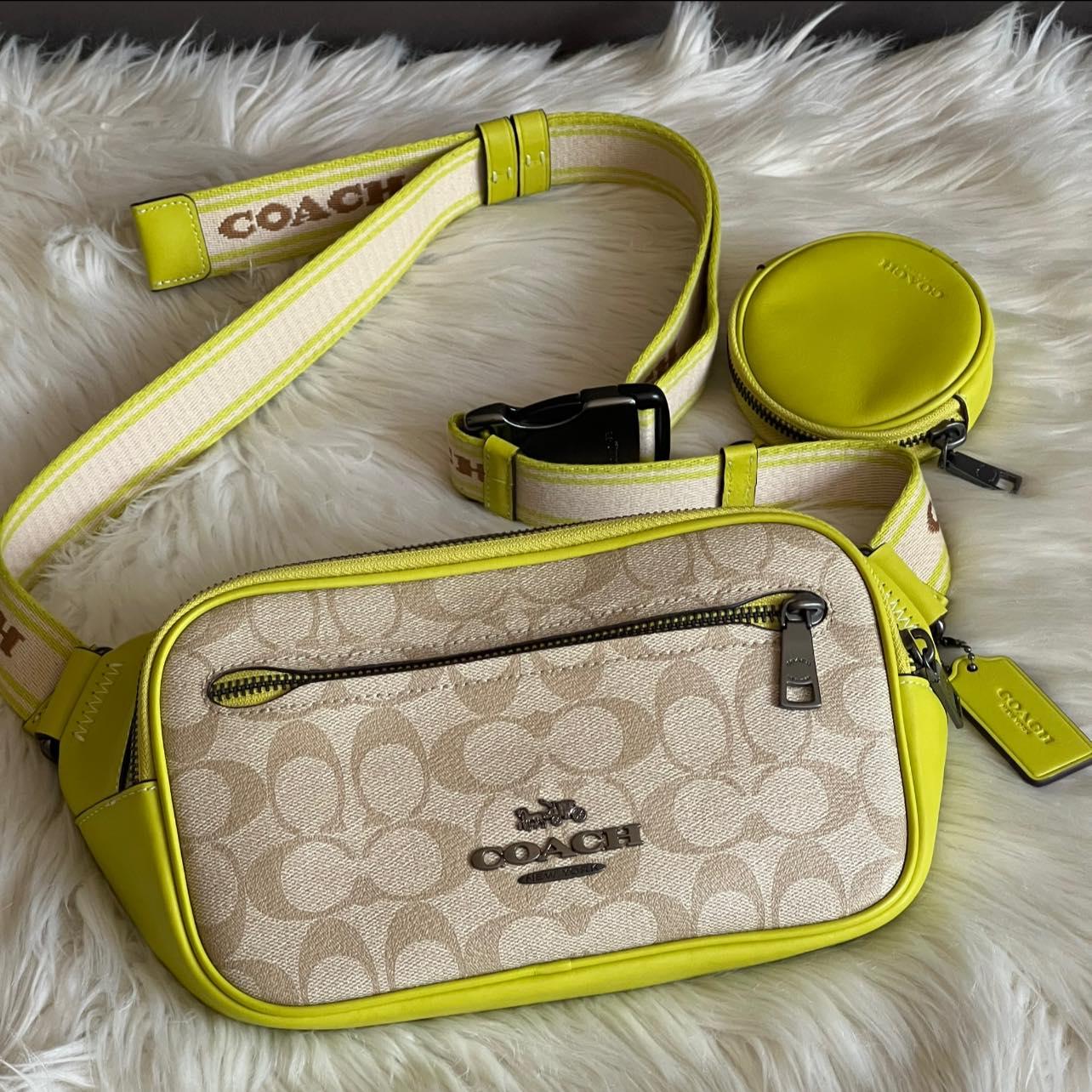 Coach Elias Belt Bag in Colorblock Signature Canvas
