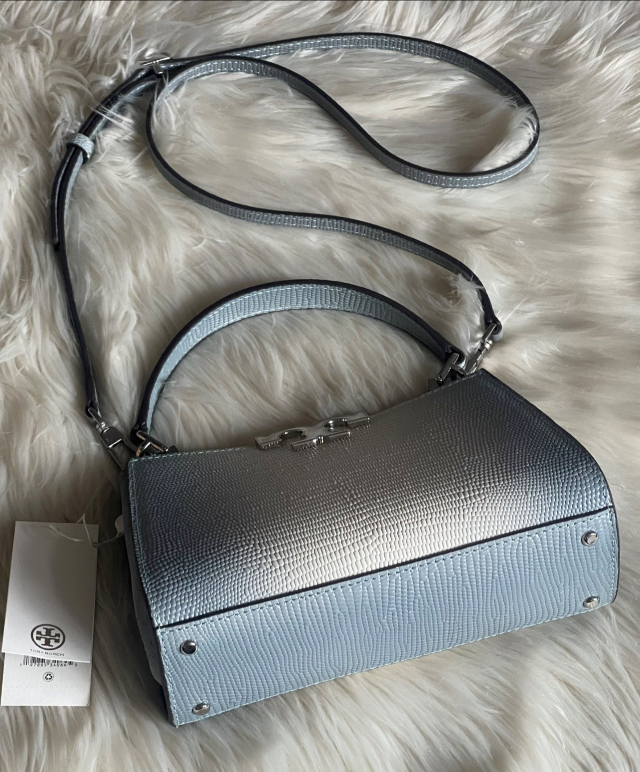 Tory Burch Eleanor Lizard Mini Satchel