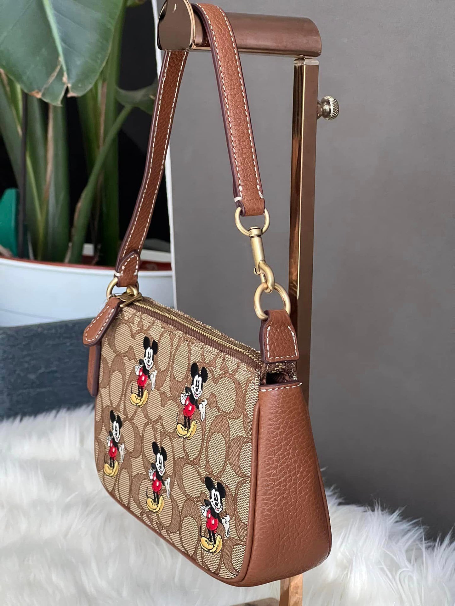 Coach Disney X Nolita 19 in Signature Jacquard with Mickey Mouse Print