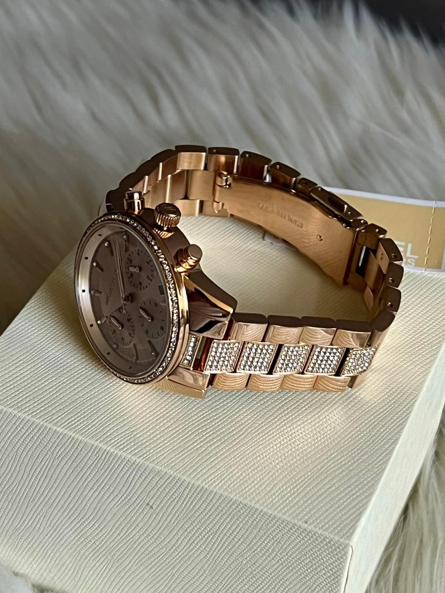 Michael Kors Women’s Ritz Pavé Rose Gold-Tone Watch