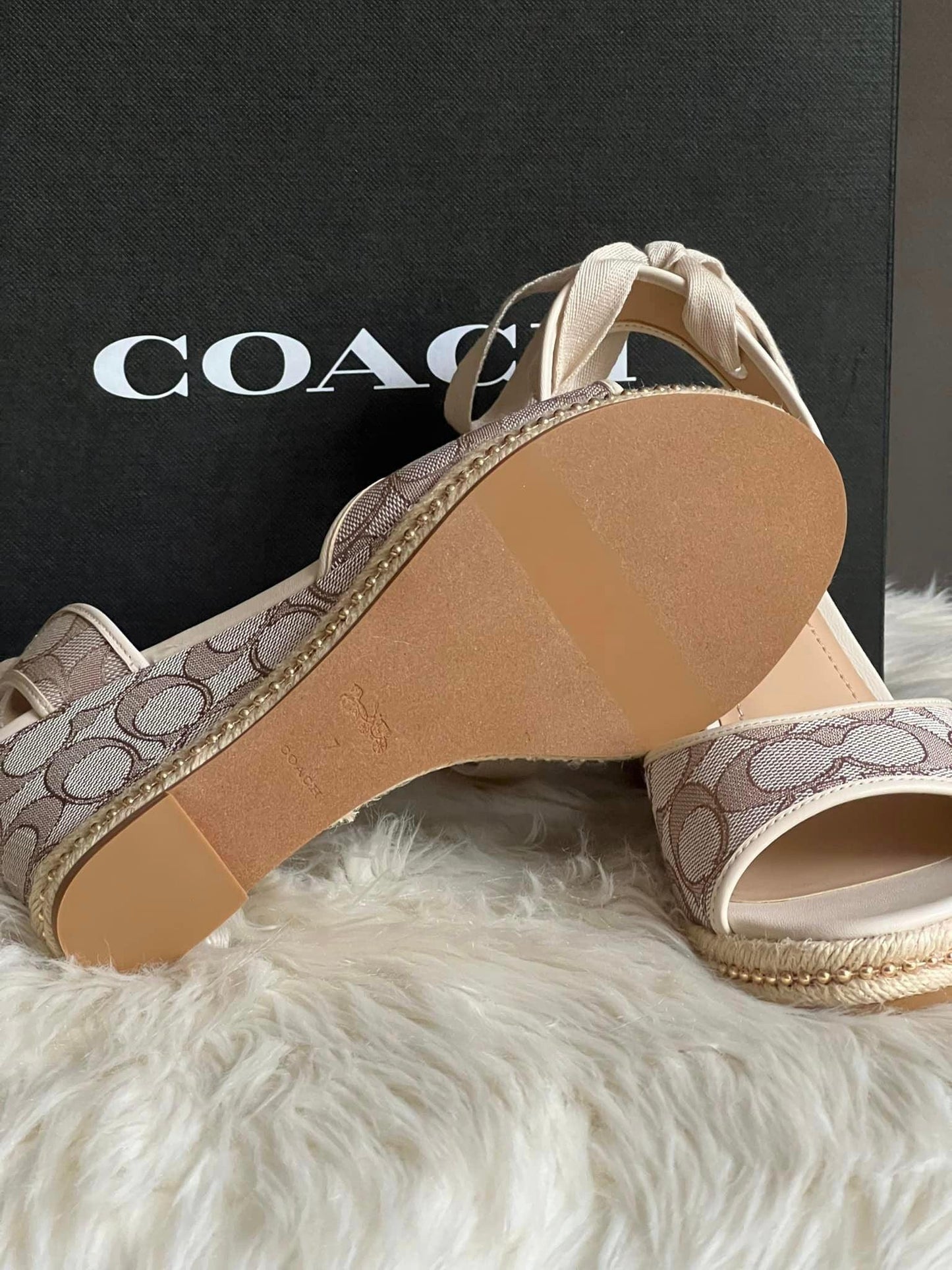 Coach Page Wedge in Recycled Signature Jacquard