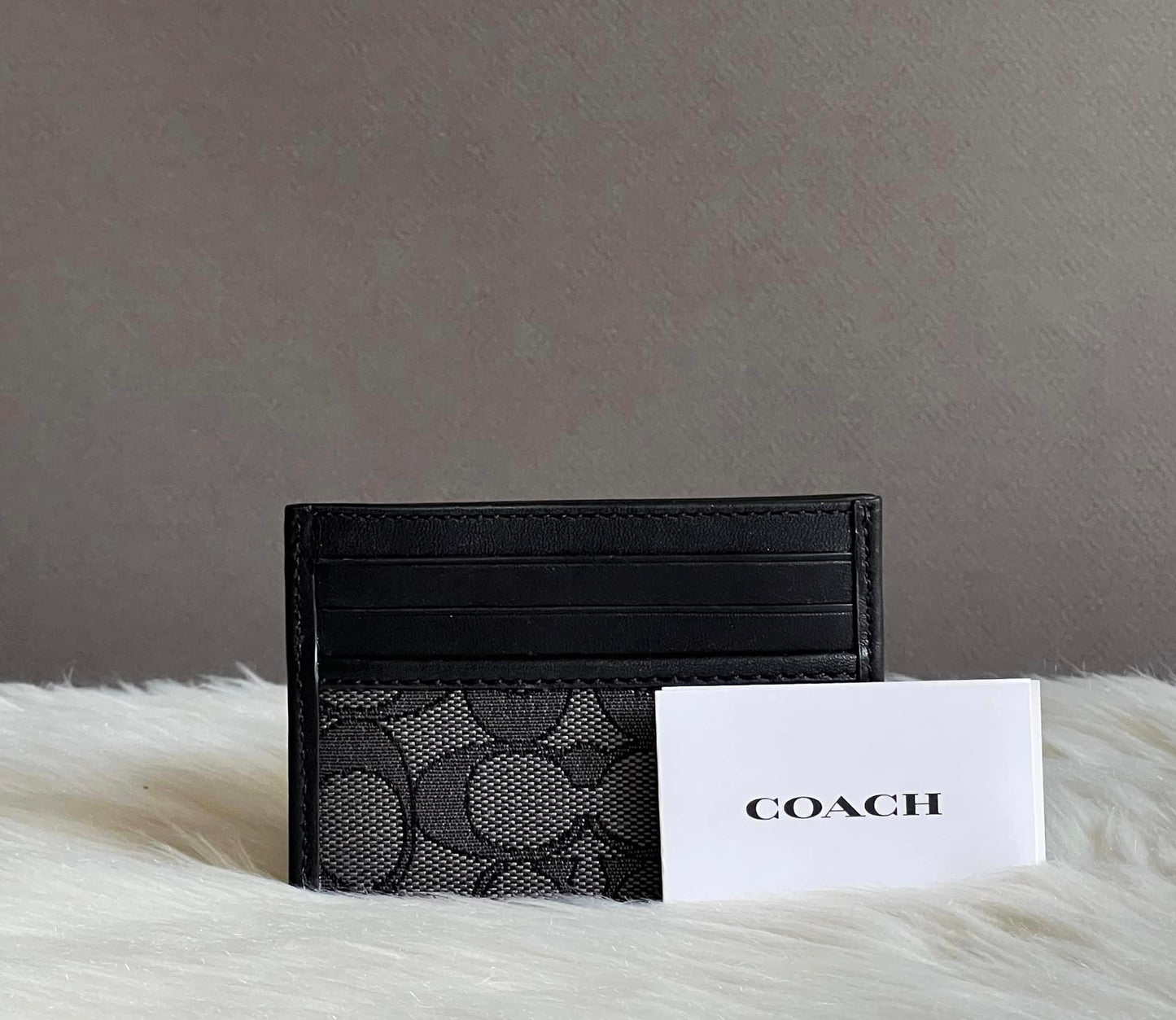 Coach Card Case in Signature Jacquard