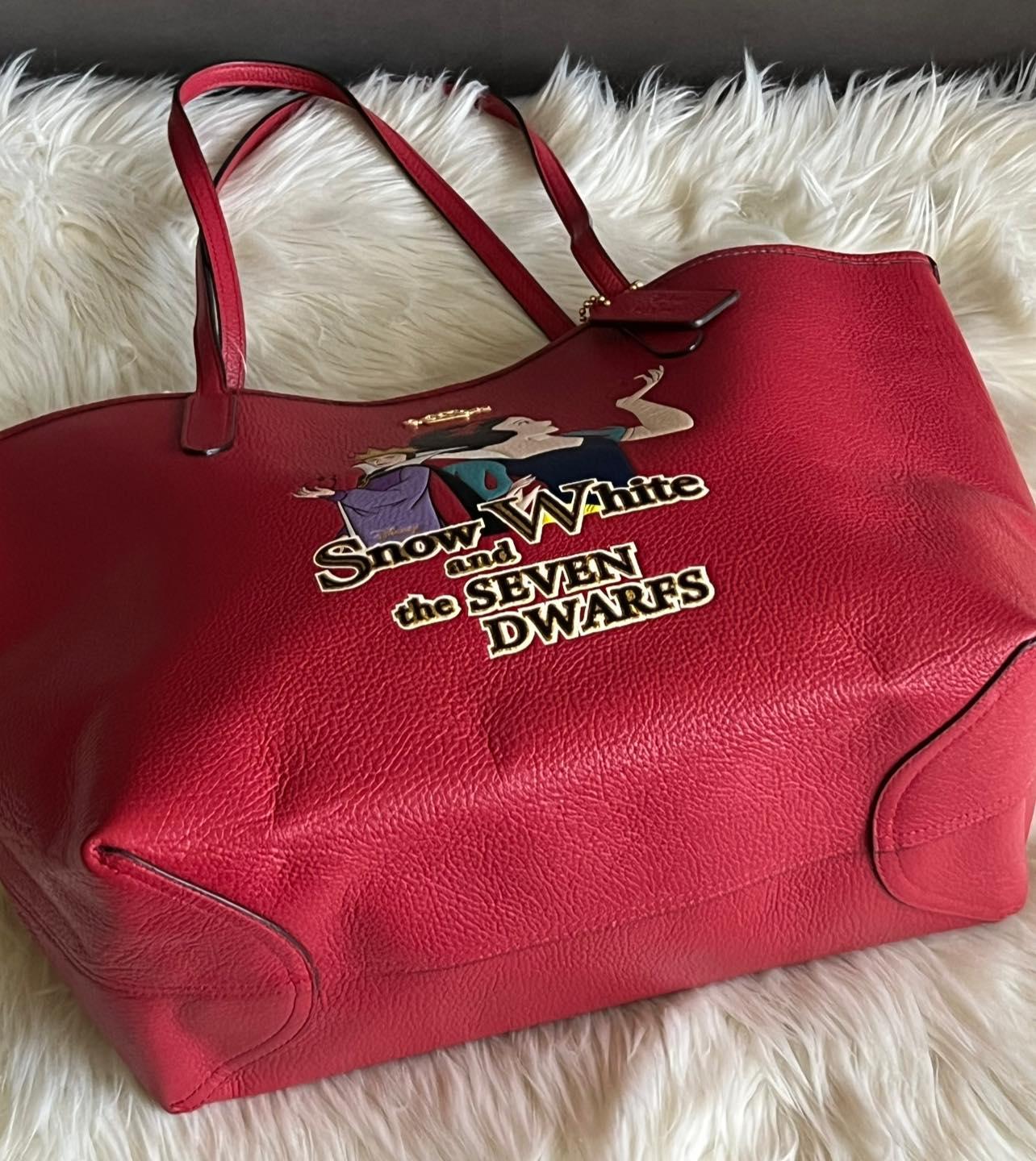 Disney X Coach City Tote with Signature Canvas Interior and Evil Queen Motif
