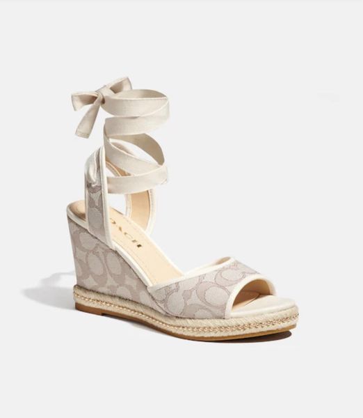 Coach Page Wedge in Recycled Signature Jacquard