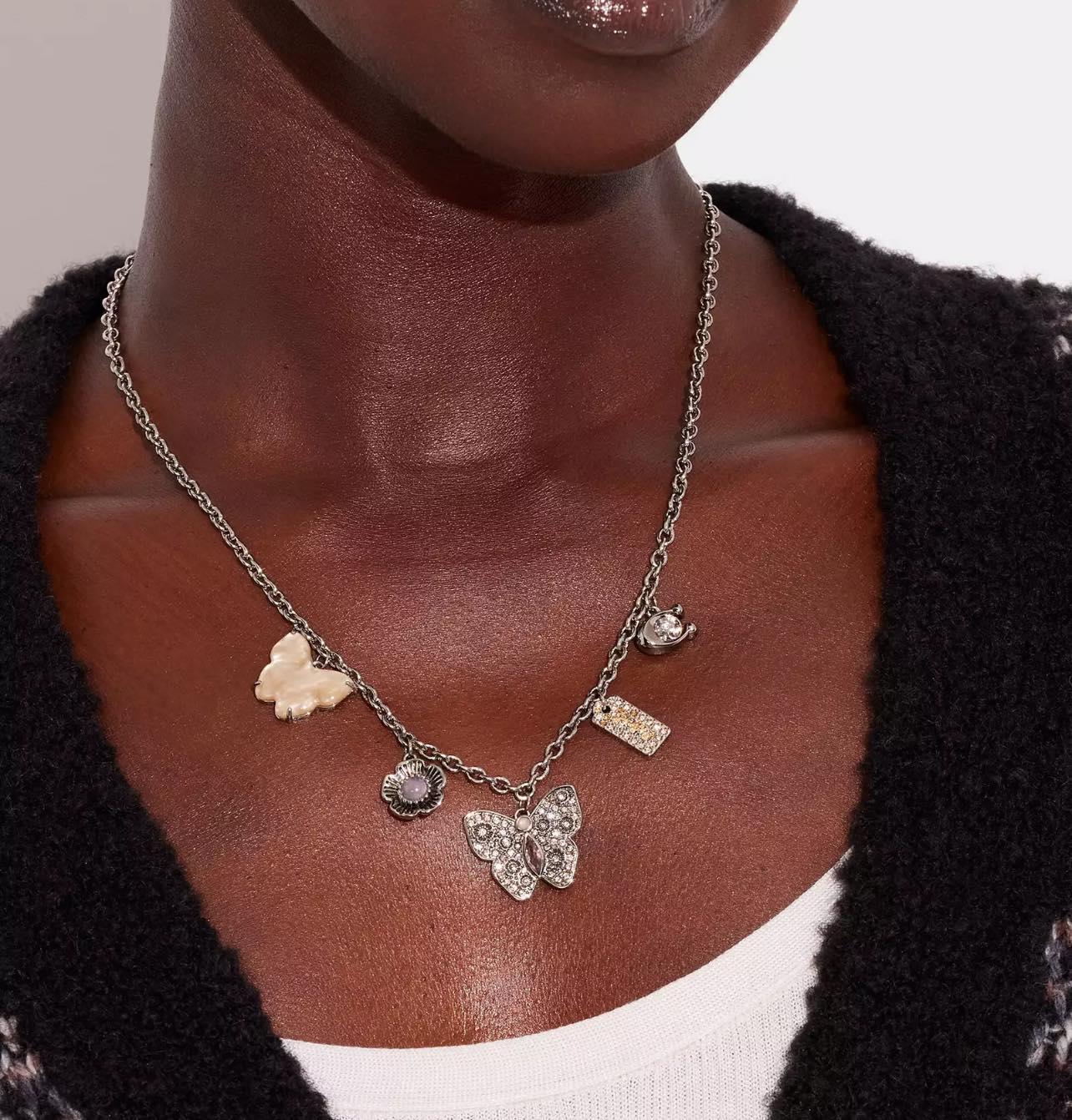 Coach Butterfly Charm Necklace