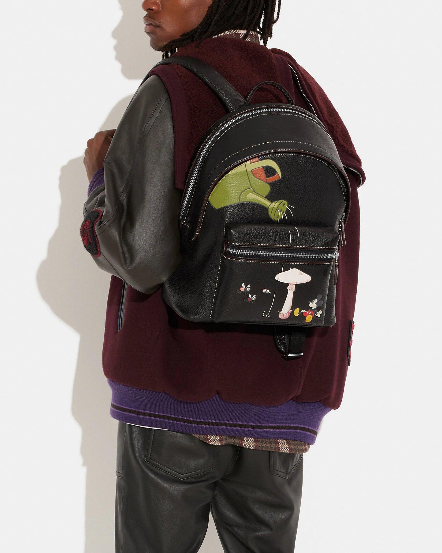 Disney X Coach Charter Backpack in Regenerative Leather