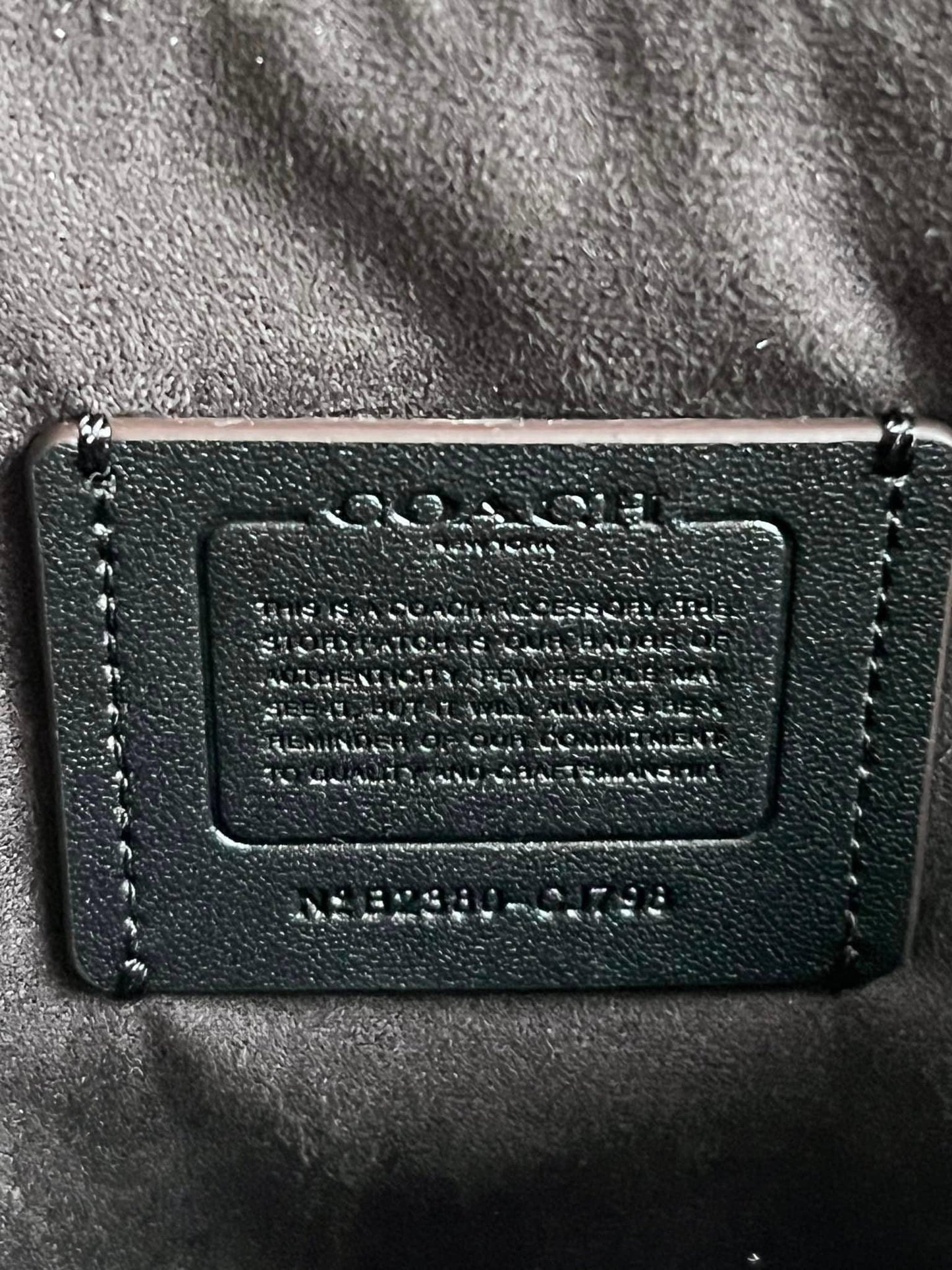 Coach Pouch Wristlet in Crossgrain Leather with Signature Canvas Interior