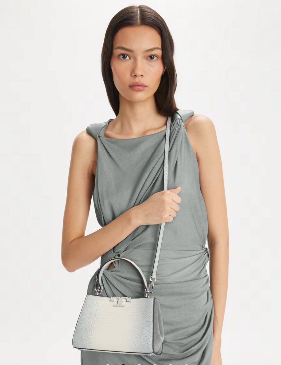 Tory Burch Eleanor Lizard Mini Satchel