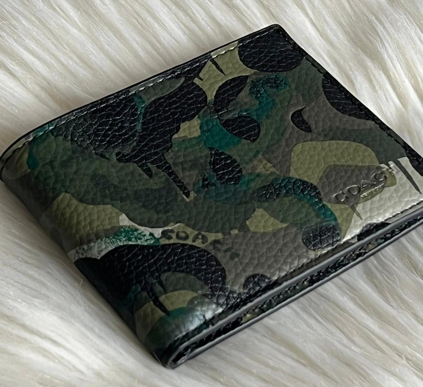 Coach Men’s Slim Billfold Wallet With Camo Print