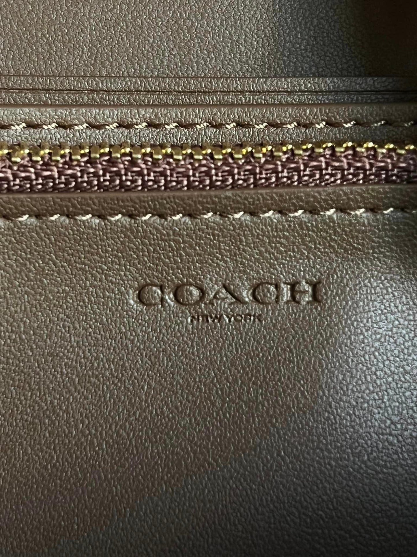 Coach Long Zip Around Wallet In Signature Canvas With Varsity Motif