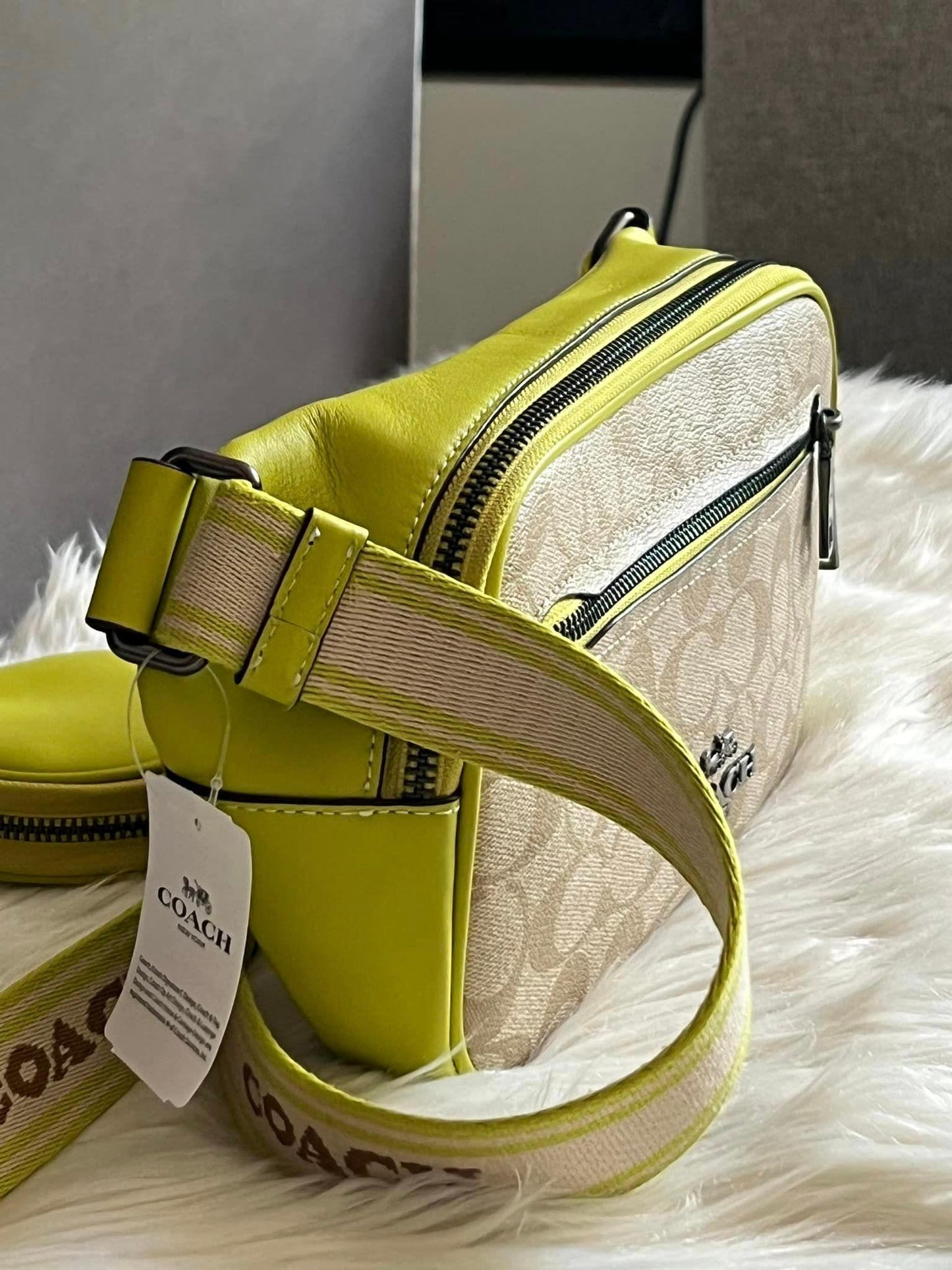 Coach Elias Belt Bag in Colorblock Signature Canvas
